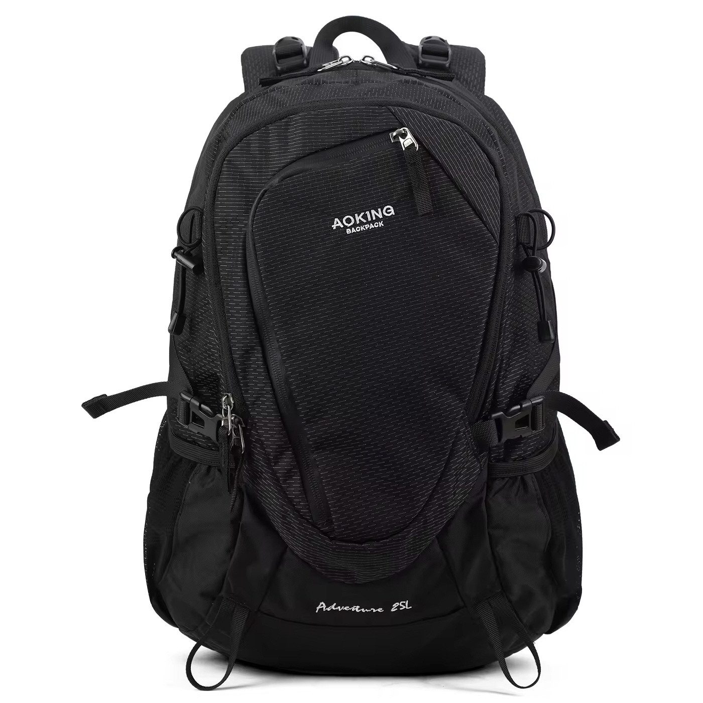 SHG Freizeitrucksack ⌂ Tourenrucksack Alpinrucksack Wanderrucksack Bergsteigerrucksack (Farbe: Schwarz, Rucksack Sportrucksack Reiserucksack Kletterrucksack, Trekkingrucksack Hochtourenrucksack Freizeitrucksack), Rucksack Freizeit Reise Sport Arbeit Schule Uni