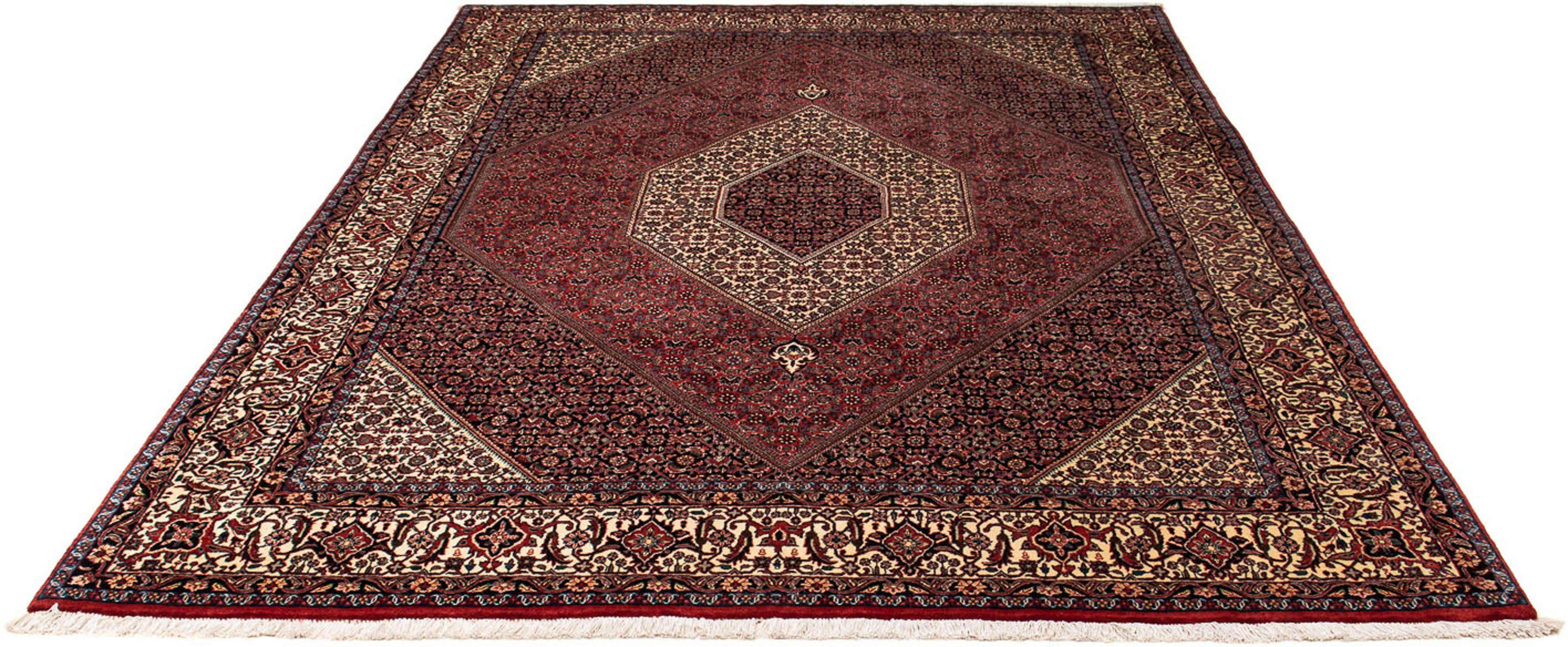 Orientteppich Perser - Bidjar - 259 x 201 cm - dunkelrot, morgenland, rechteckig, Höhe: 15 mm, Wohnzimmer, Handgeknüpft, Einzelstück mit Zertifikat