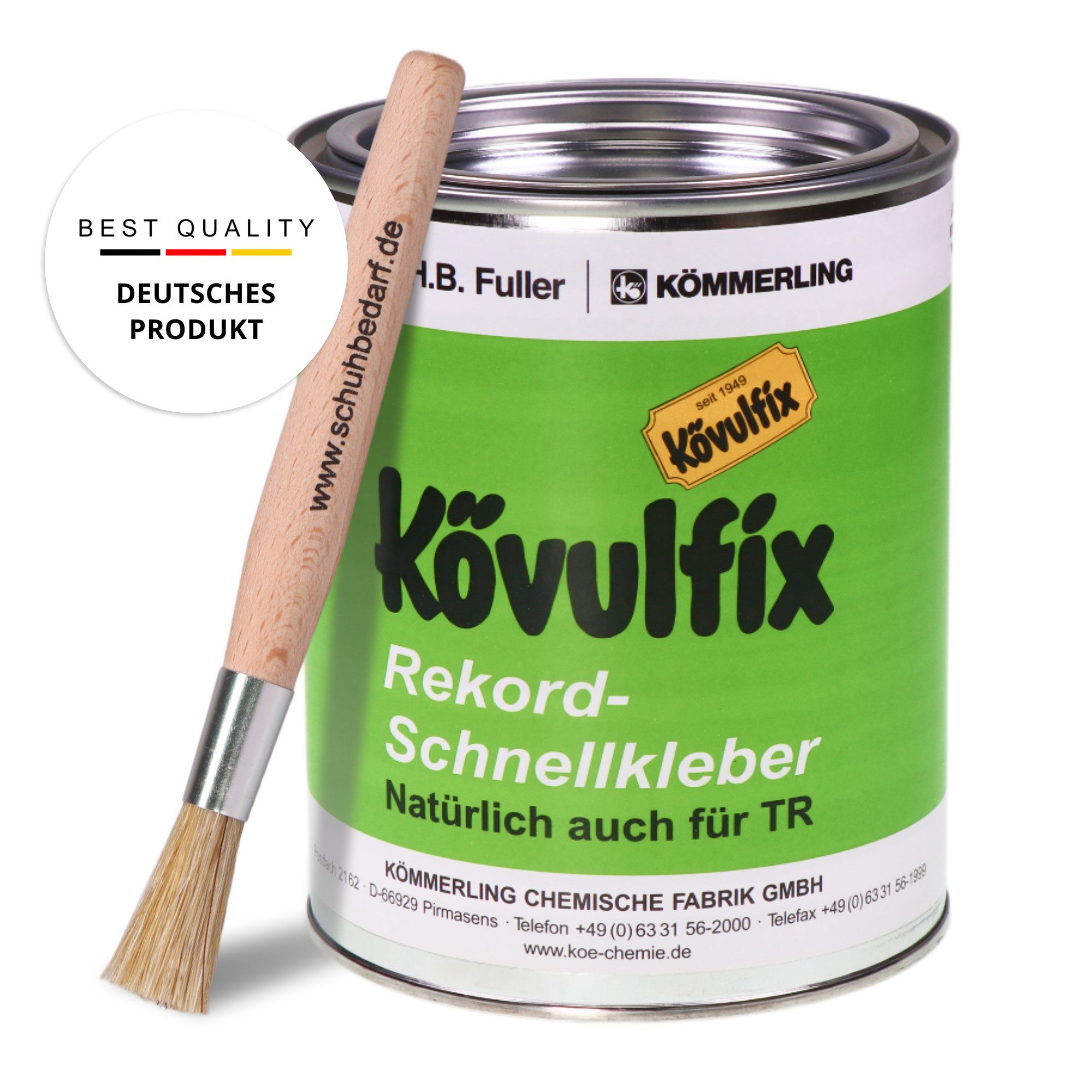 Langlauf Schuhbedarf Klebstoff Kövulfix 600g Dose Schuhkleber + Langlauf Pinsel, (1-tlg)