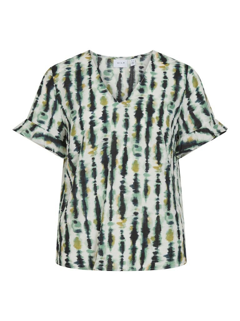 Blusentop VIBAVINA NIPI V-NECK S/S TOP