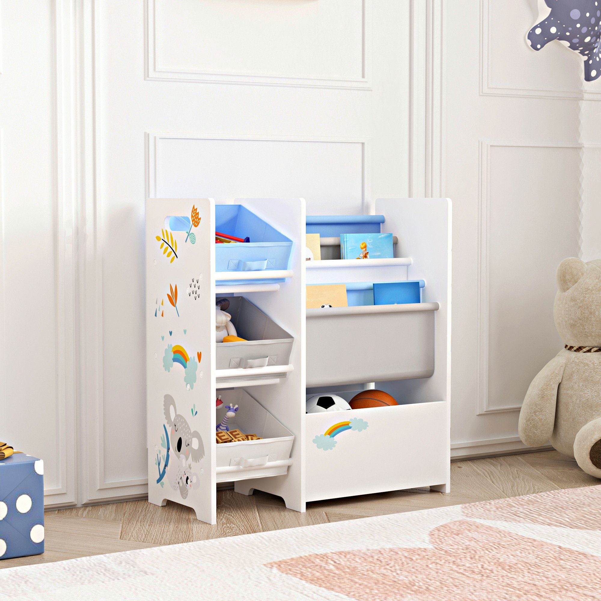 en.casa Kinderregal, »Vimianzo« Koala-Motiv 60 x günstig online kaufen