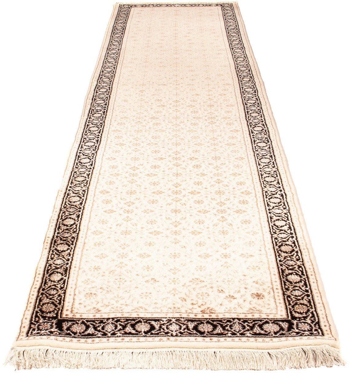 Orientteppich Perser - Bidjar - 362 x 81 cm - beige, morgenland, rechteckig, Höhe: 15 mm, Wohnzimmer, Handgeknüpft, Einzelstück mit Zertifikat | Kurzflor-Teppiche