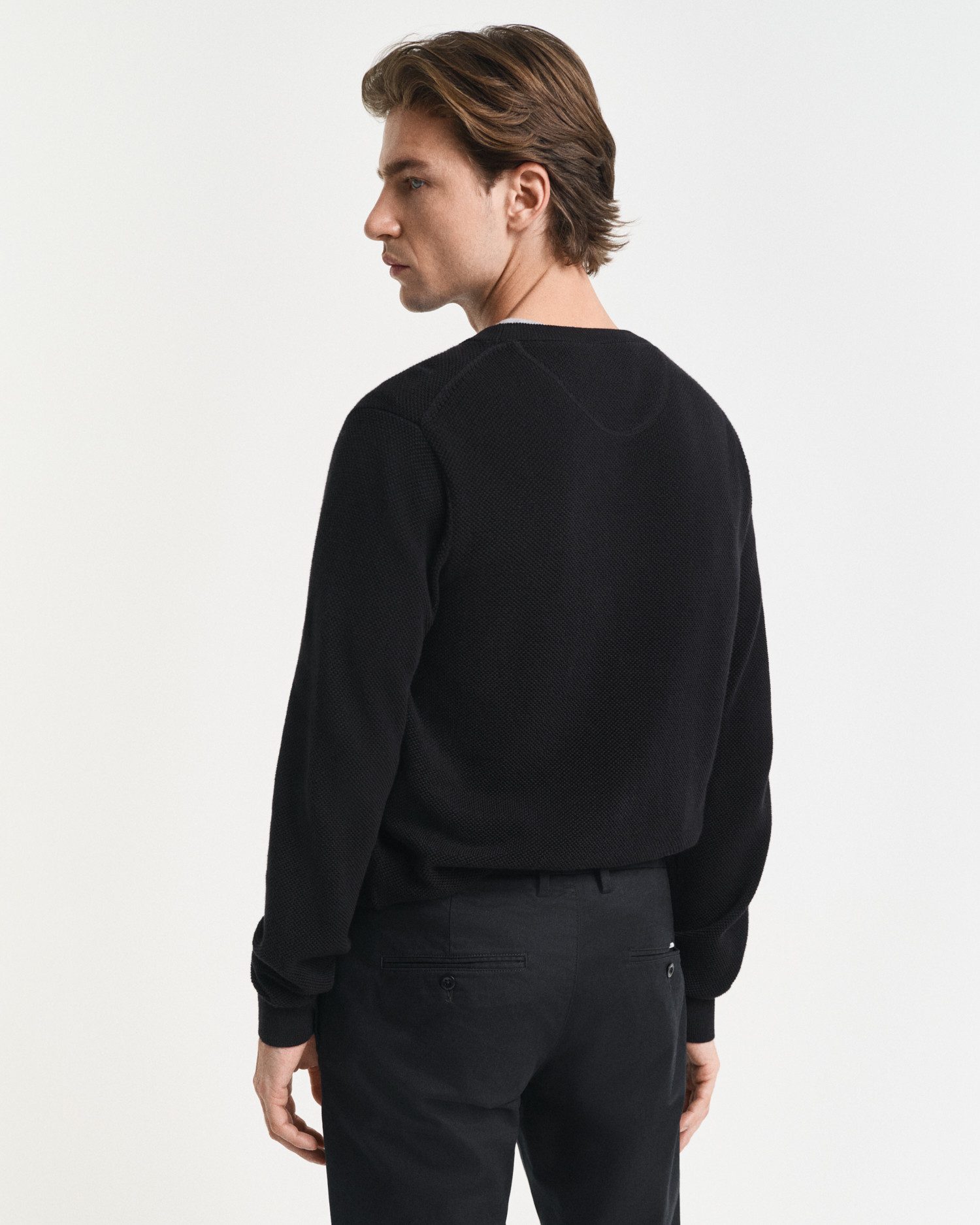 Gant Rundhalspullover COTTON PIQUE C-NECK mit günstig online kaufen