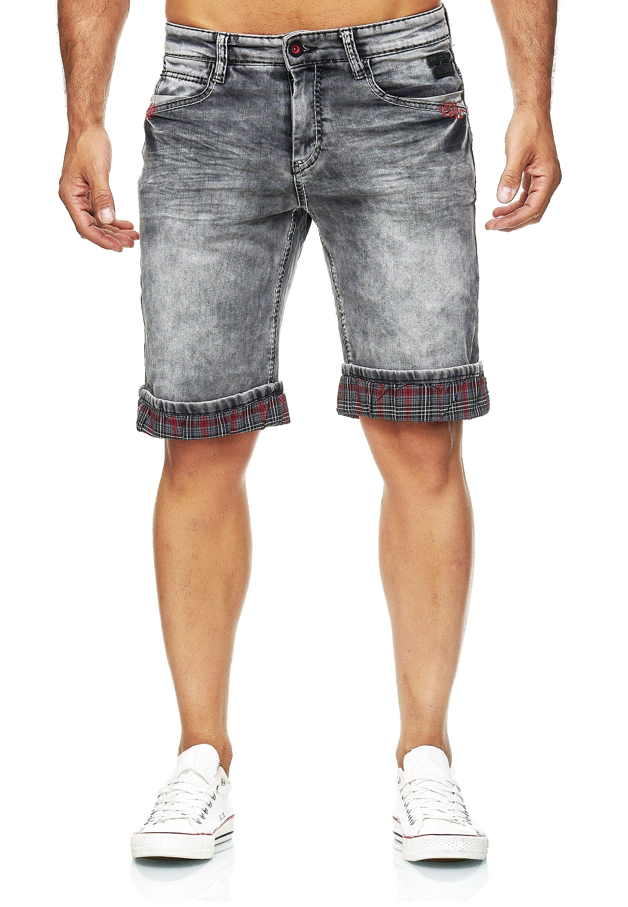 Rusty Neal Shorts Karsley mit kariertem Umschlag