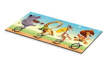 Posterlounge Alu-Dibond-Druck Kidz Collection, Tiere machen Musik, Kinderzimmer Illustration