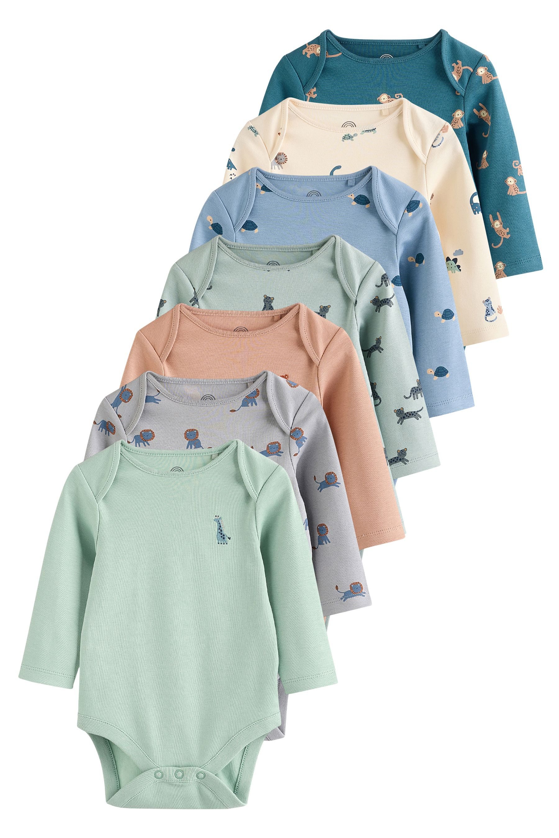 Next Langarmbody Baby-Bodysuits im 7er-Pack (7-tlg)