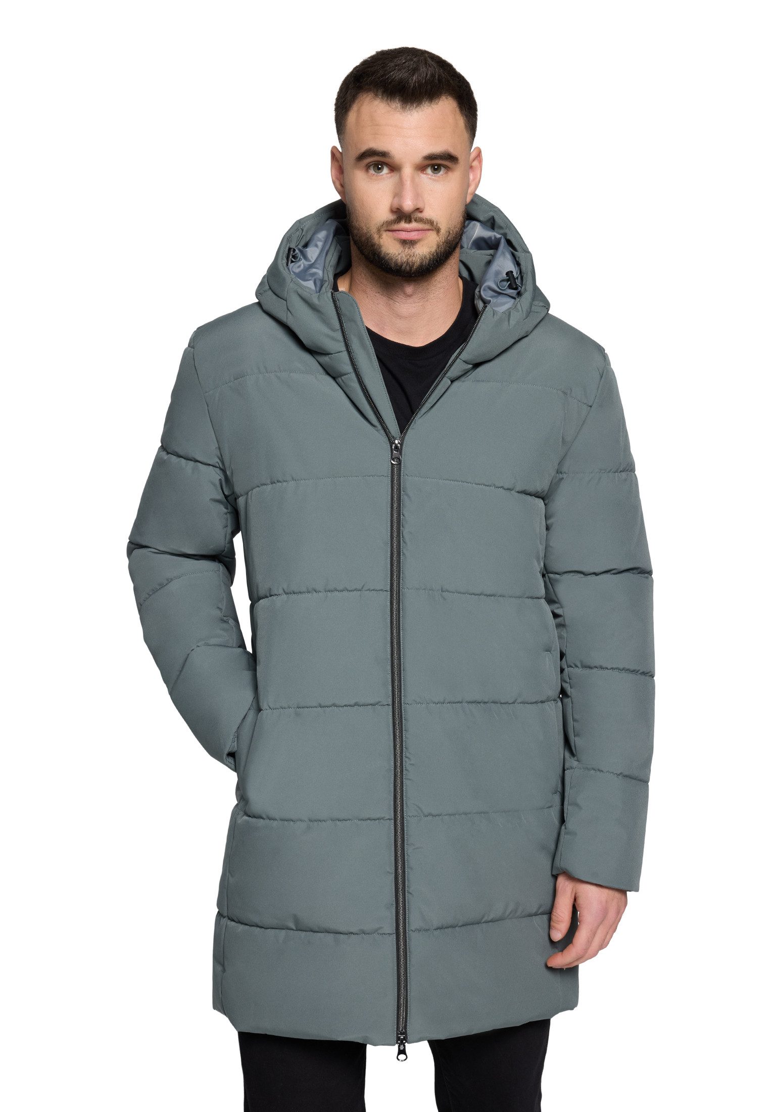 VOICE Outdoorjacke Herren Winterjacke mit Kapuze