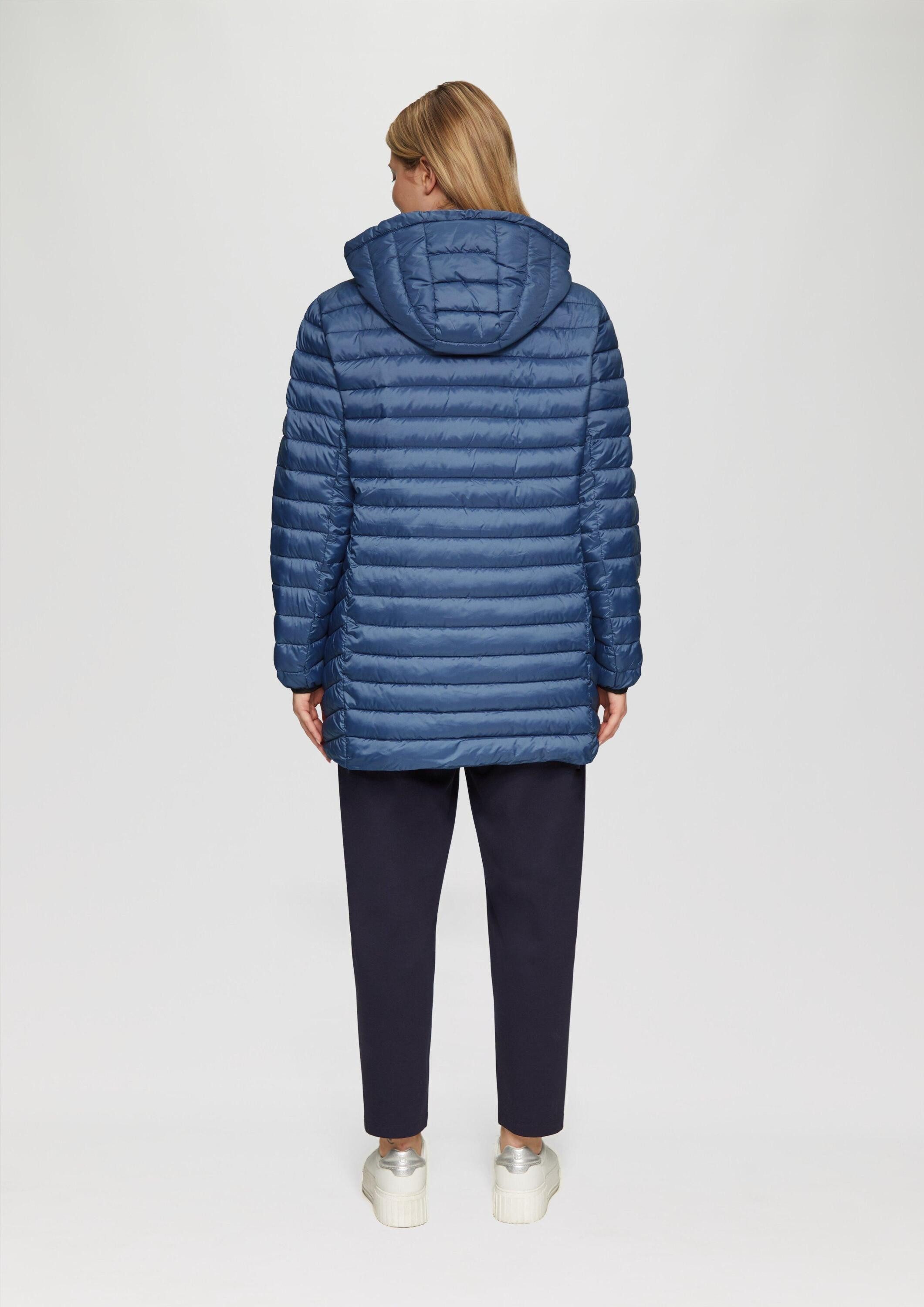 s.Oliver Winterjacke Outdoor-Jacke Steppjacke mit Logo-Kapuze