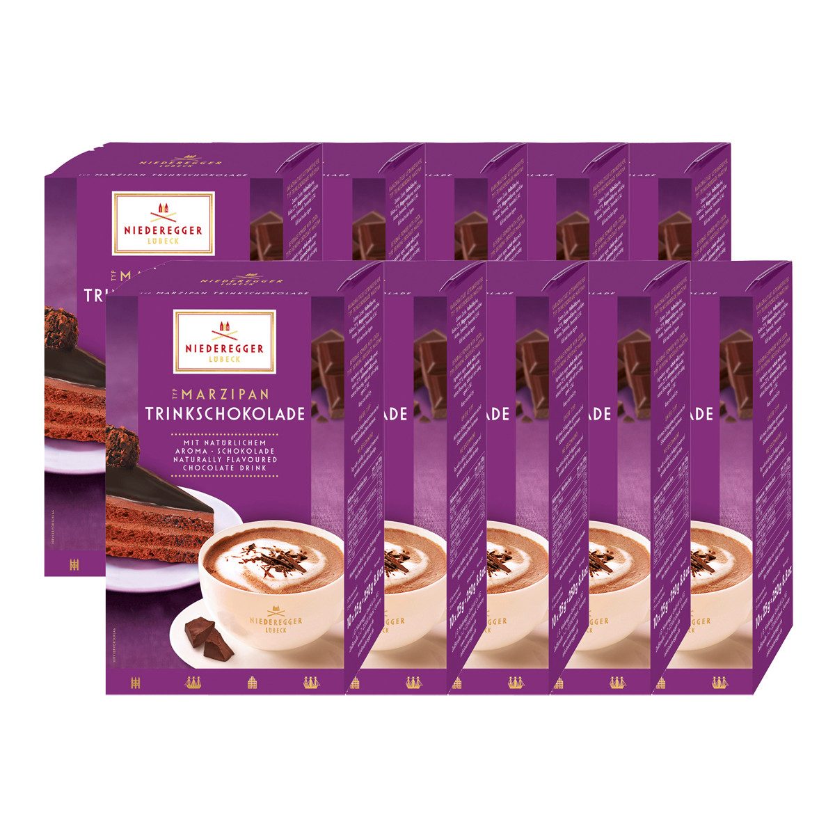 Niederegger Kakao, Niederegger Kakaohaltiges Marzipan Trinkschokolade 250g 10er Pack