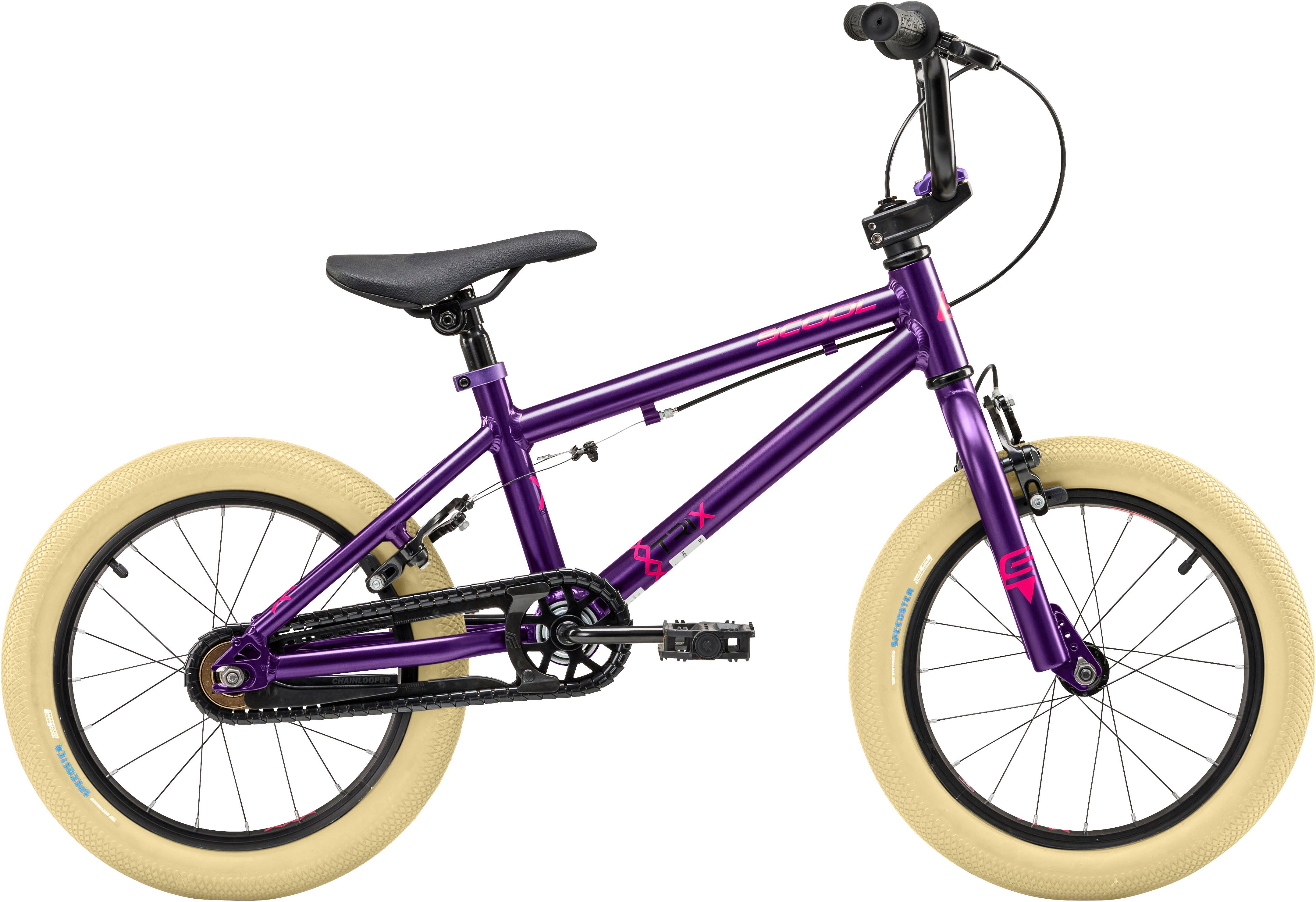 S’COOL Kinderfahrrad S'COOL XtriX mini 16-1S FW - Purple/Fuchsia, 1 Gang, ohne Schaltung, Chainlooper