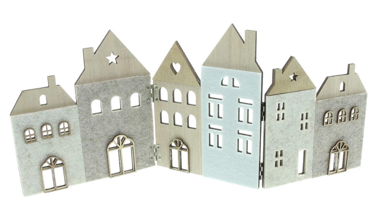 Home-trends24.de Dekofigur Häuser Haus Holz Deko Winter Häuserfront Aufstel günstig online kaufen