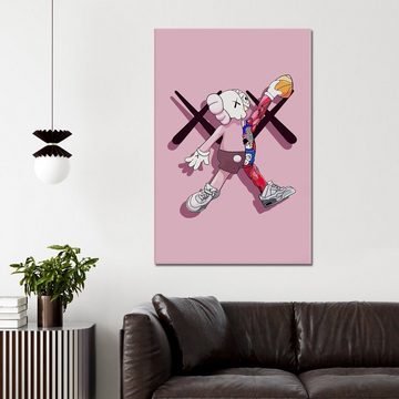 ArtMind XXL-Wandbild Kaws - Basketball, Premium Wandbilder als Poster & gerahmte Leinwand in 4 Größen, Wall Art, Bild, Canva