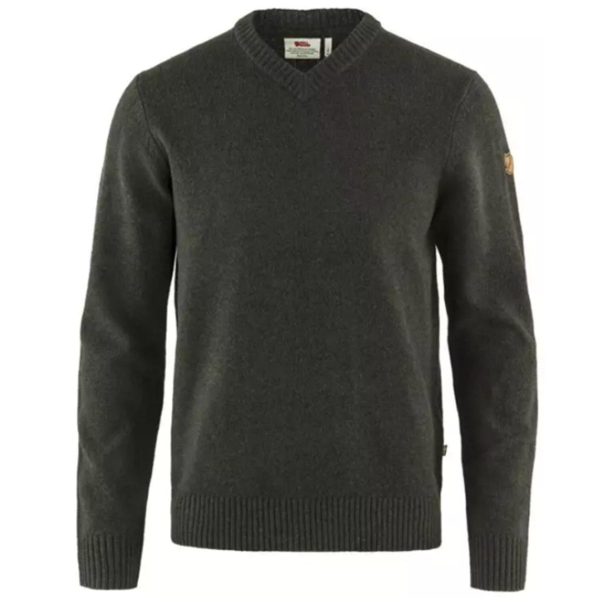 Trekkingrucksack Fjällräven Övik V-neck Sweater M, 633 Dark Olive, Gr. S