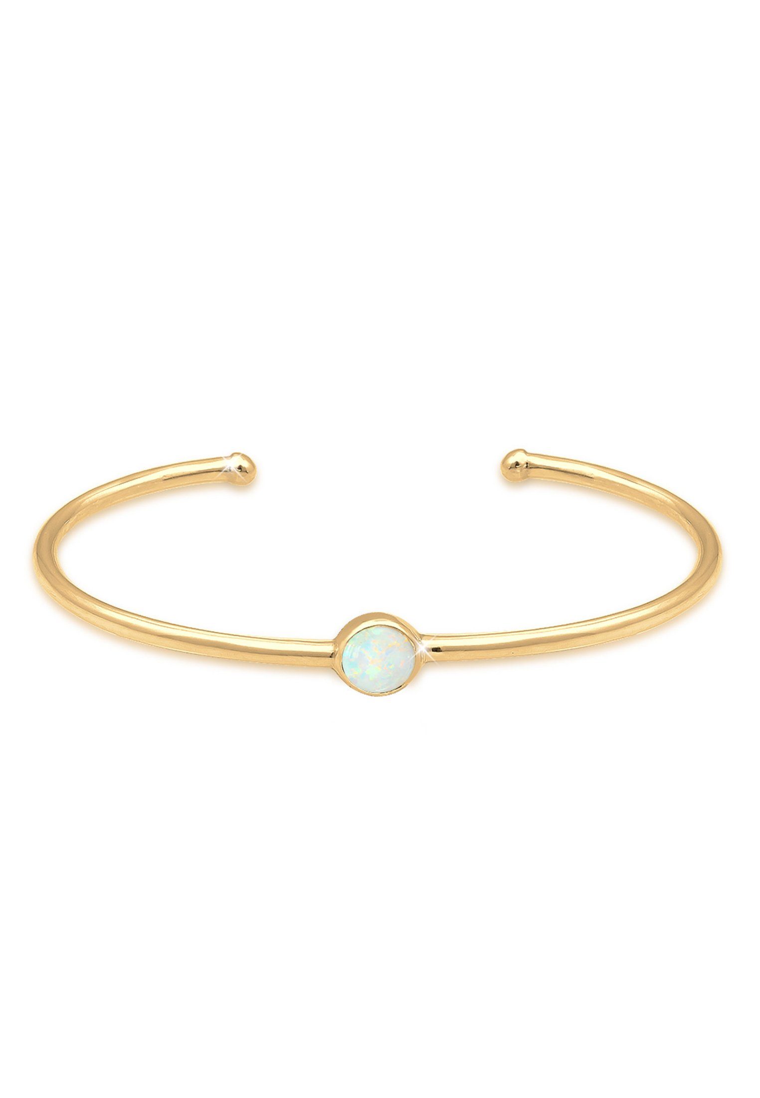 Elli Armreif Armreif Bangle Synthetischer Opal Trend 925 Silber Gold