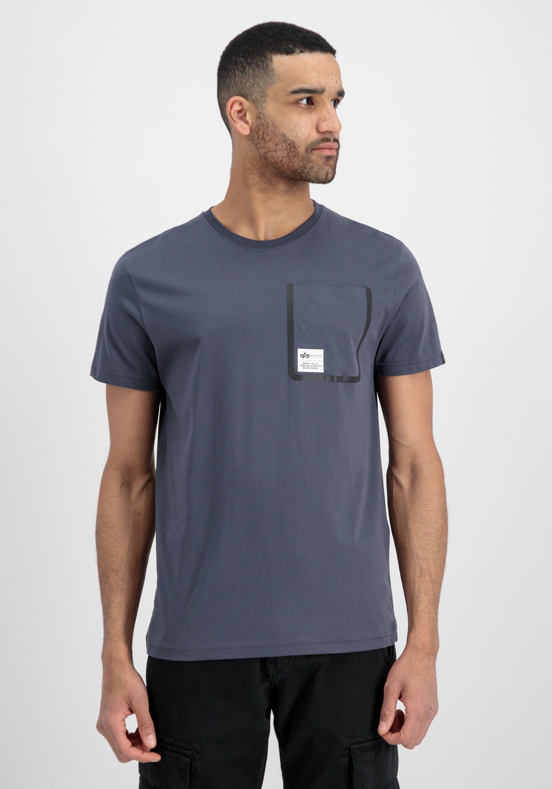 Alpha Industries T-Shirt Alpha Industries Men - T-Shirts Label Pocket T | T-Shirts