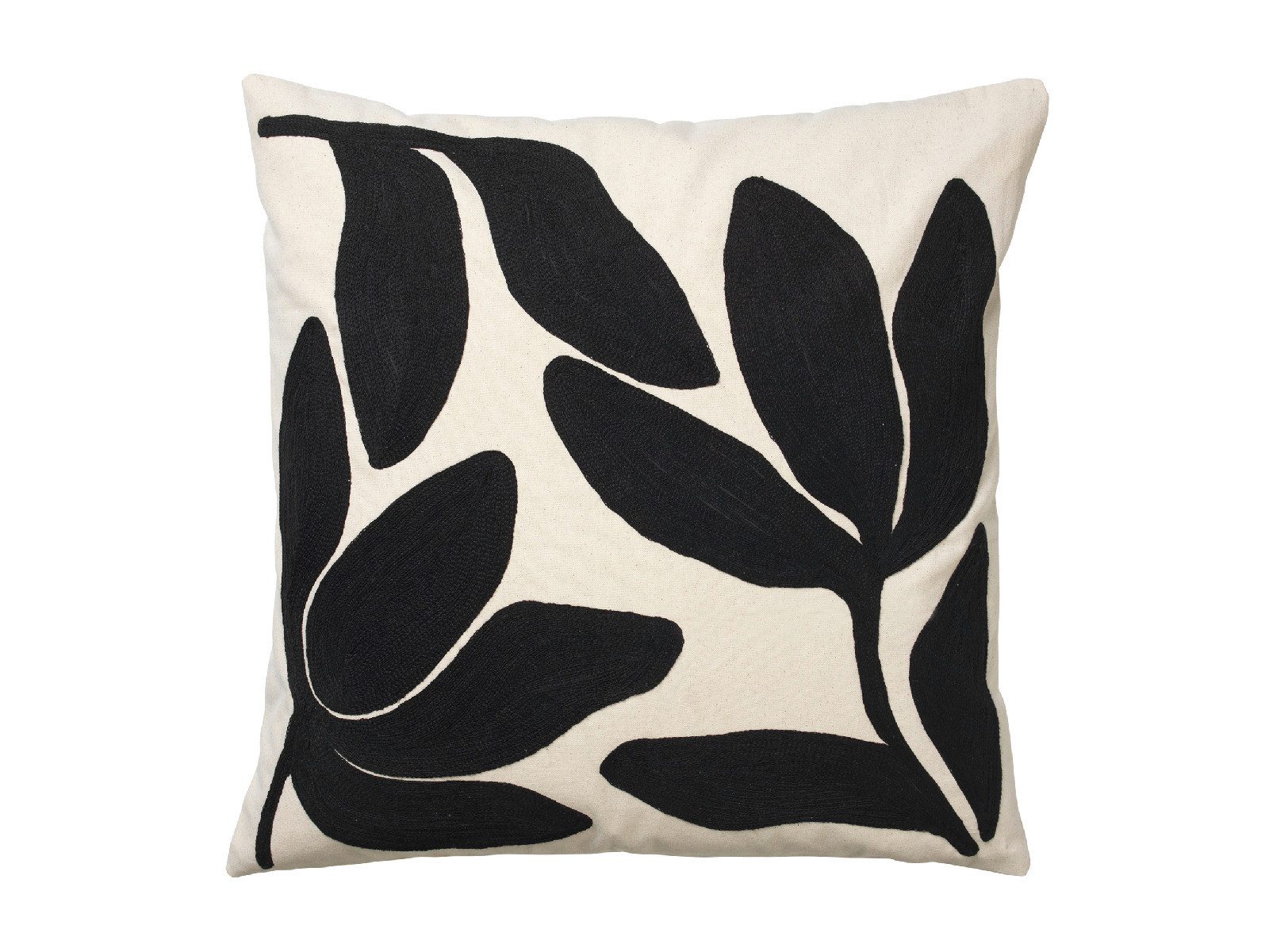 Broste Copenhagen Kissenbezug Herbert Kissenbezug black/natural 50x50cm