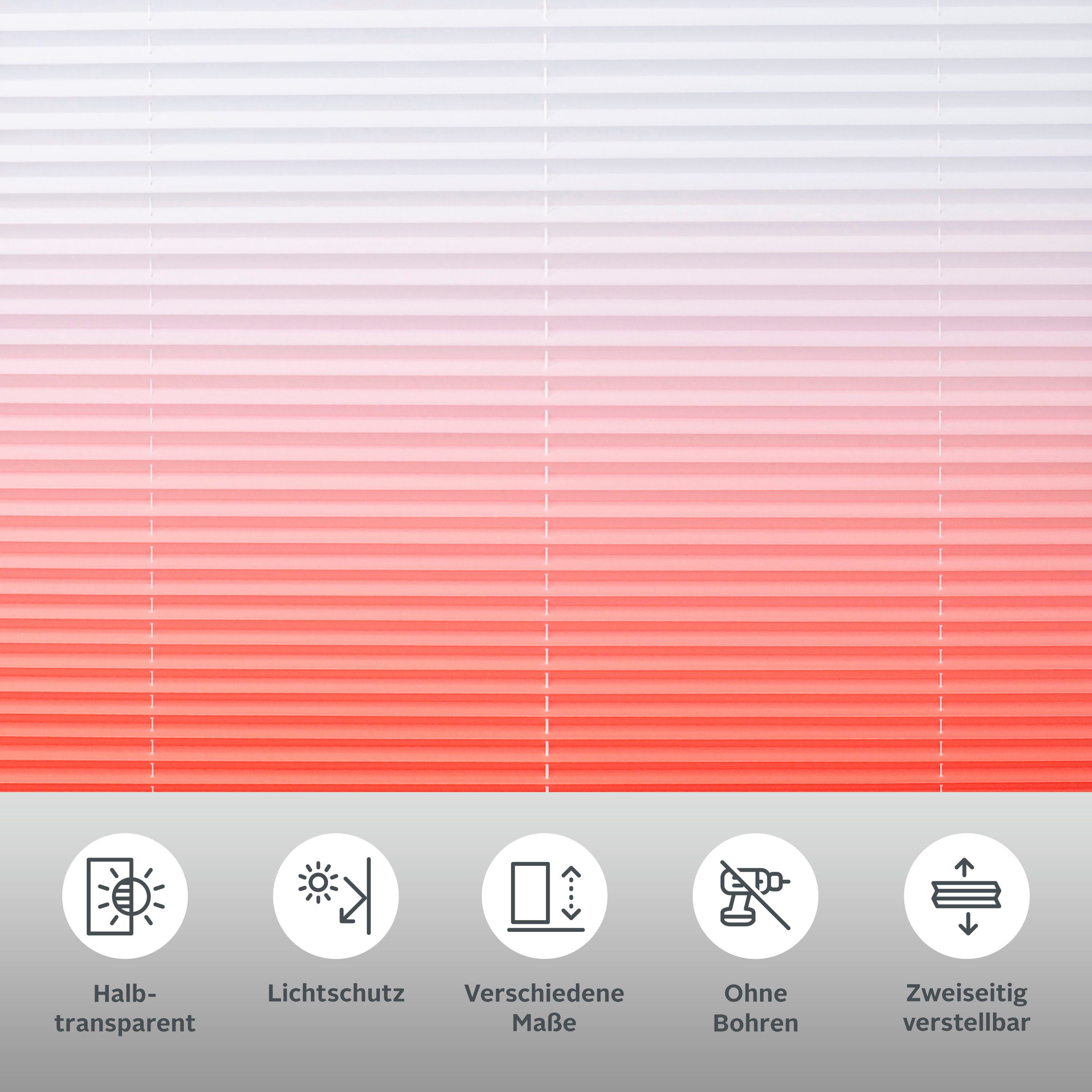 my home Plissee Ombré, Lichtschutz, ohne Bohren, verspannt, Klemmfix, Fixma günstig online kaufen