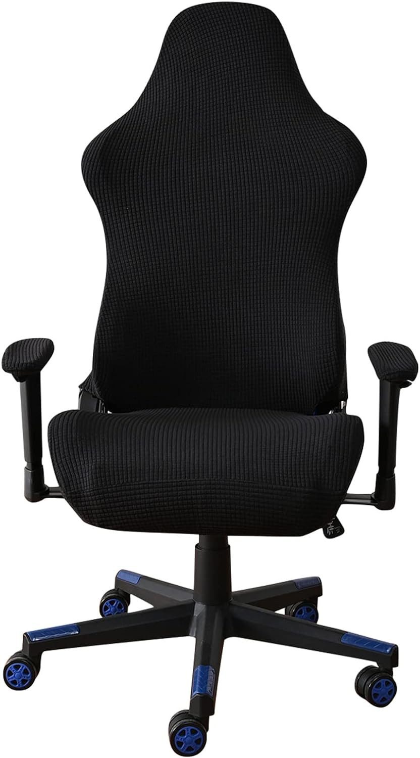 Agger Bürostuhlhusse 4Stk Gaming Stuhl Bezug Waschbar,Waschbar Gaming Stuhl Bezug, Gaming Stuhlhussen, Gaming Stuhlbezüge Anti-Rutsch