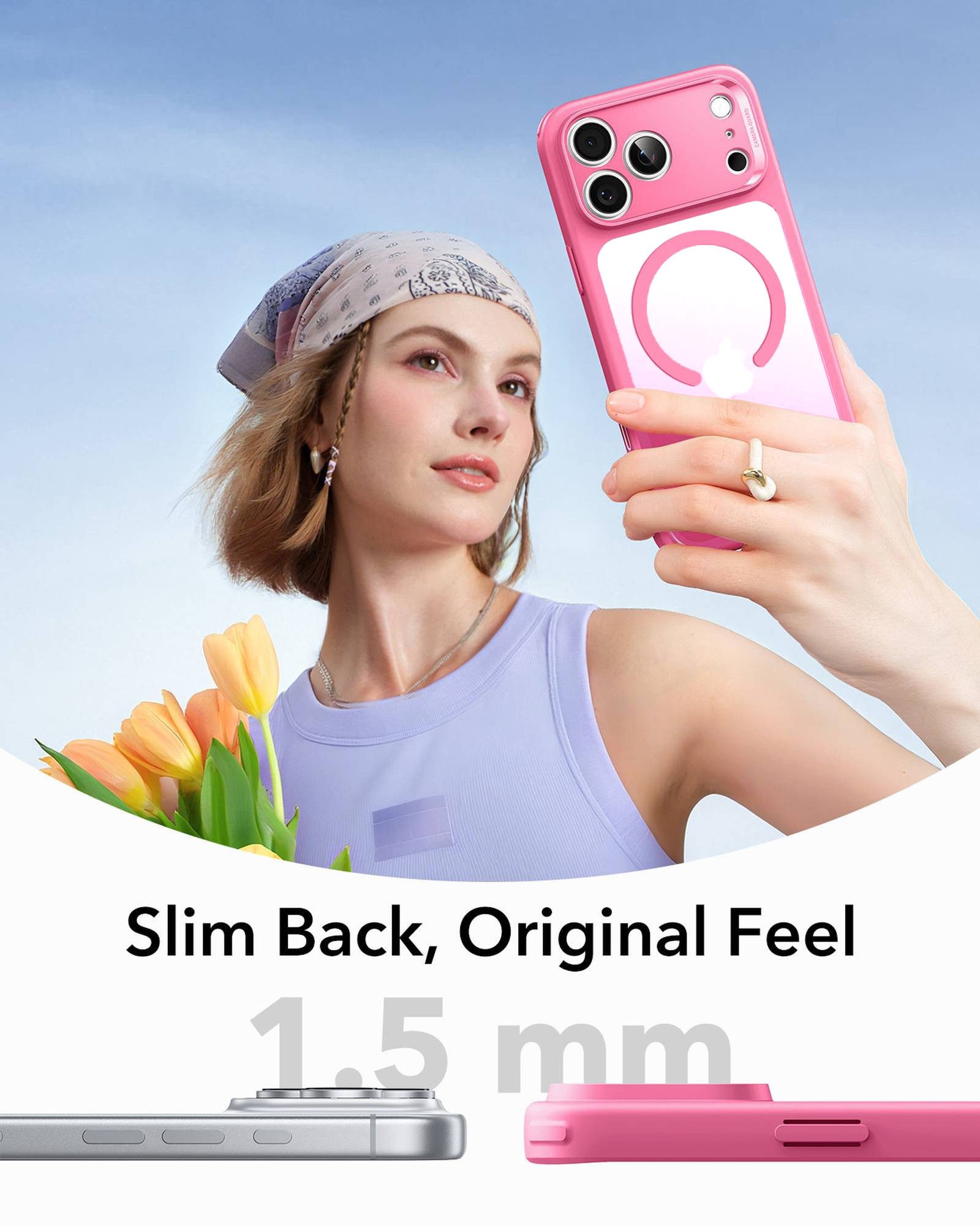 ESR Handyhülle Classic Hybrid HaloLock Case für iPhone 17 Pro, Kamerasteuerung Taste, 3,3m Fallschutz, 1,5kg Magnetkraft – Bild 3 von 5