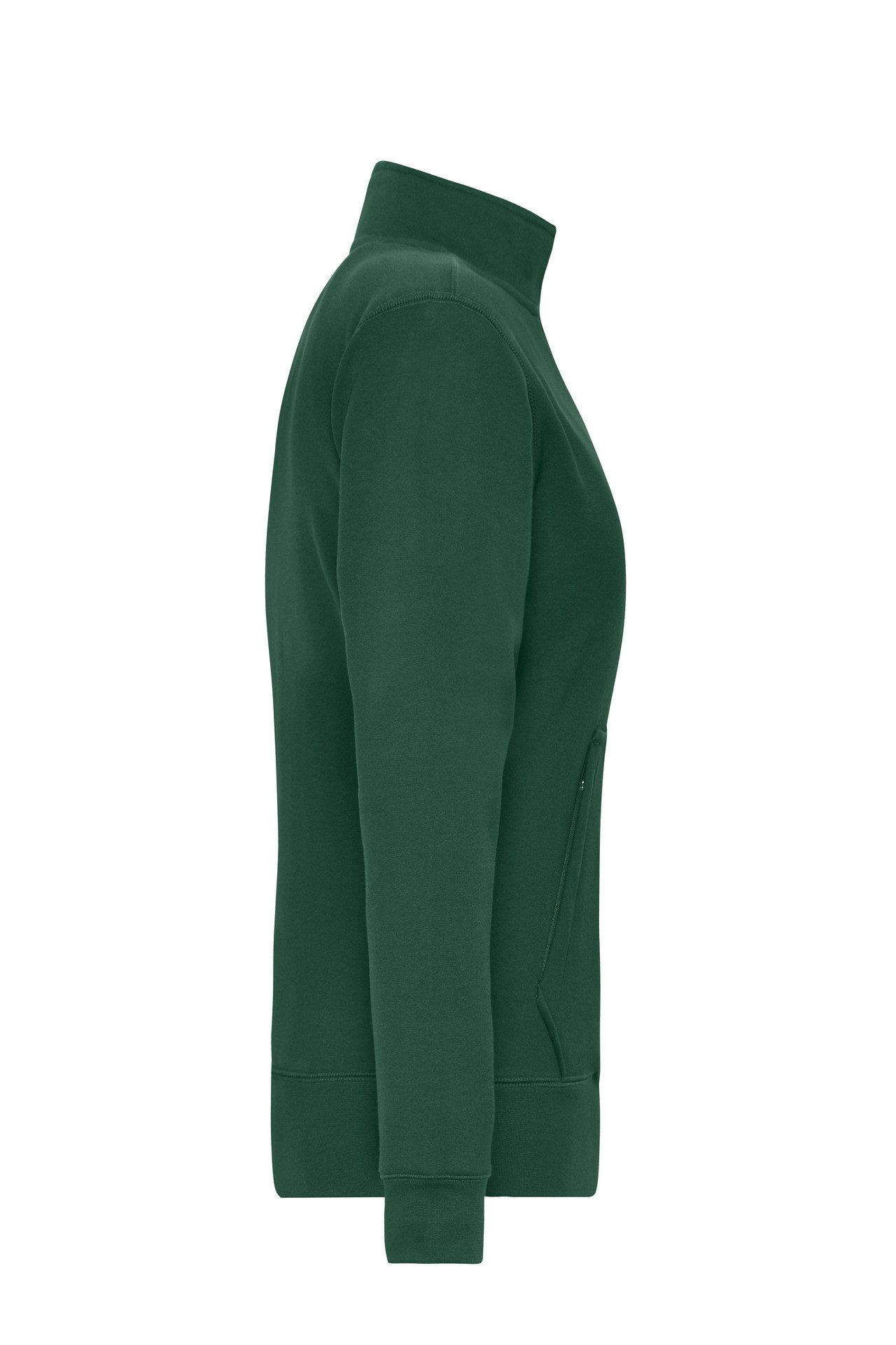 James & Nicholson Sweatjacke Leicht taillierte Damen Doppeljacke im Materialmix JN1809 Innen warmer Fleece, außen angenehmer Baumwoll-Jersey – Bild 4 von 4