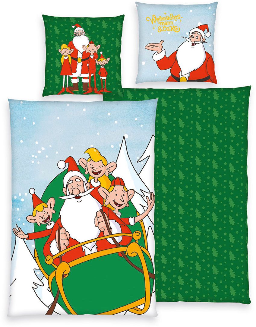 Wendebettwäsche Weihnachtsmann & Co. KG, Renforcé, günstig online kaufen