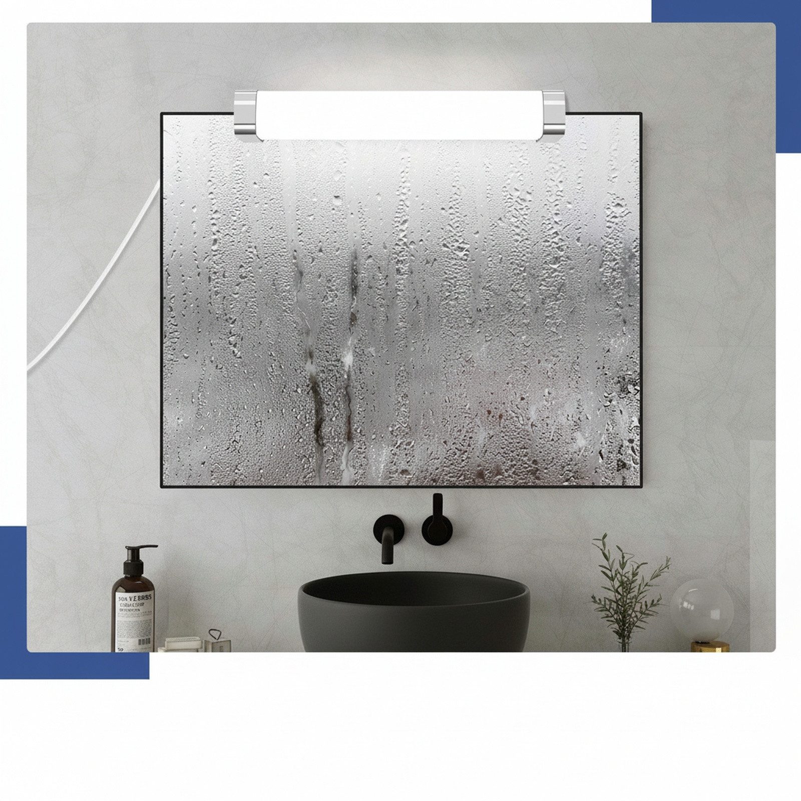 Nettlife LED Spiegelleuchte Spiegelleuchte zimmer Wandleuchte 37cm, LED fest integriert, Neutralweiß