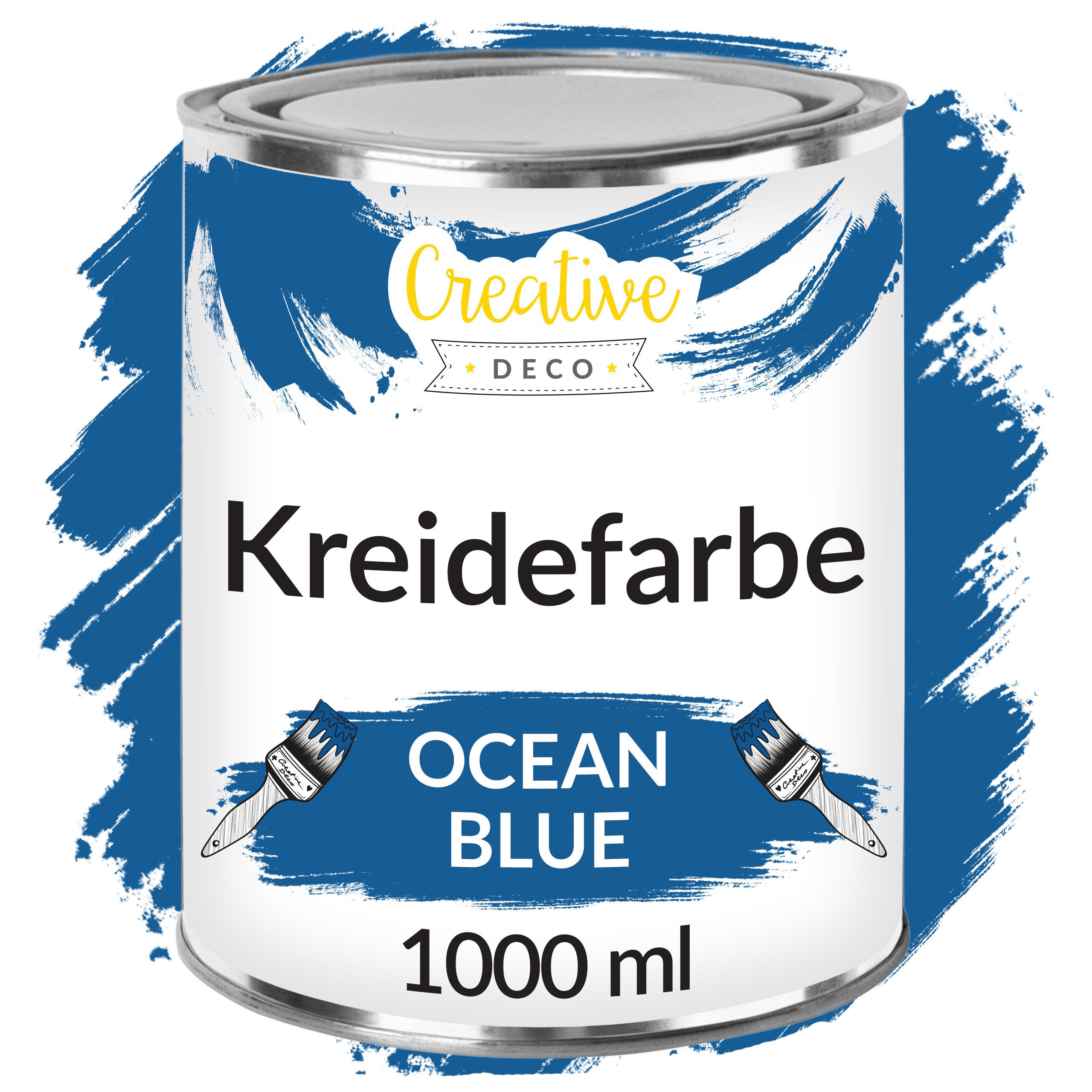 Creative Deco Kreidefarbe Kreidefarbe für Möbel Möbelfarbe Landhaus Vintage Matt Abwaschbar, auf Wasserbasis, Wisch-Effekt Gradient-Effekt möglich