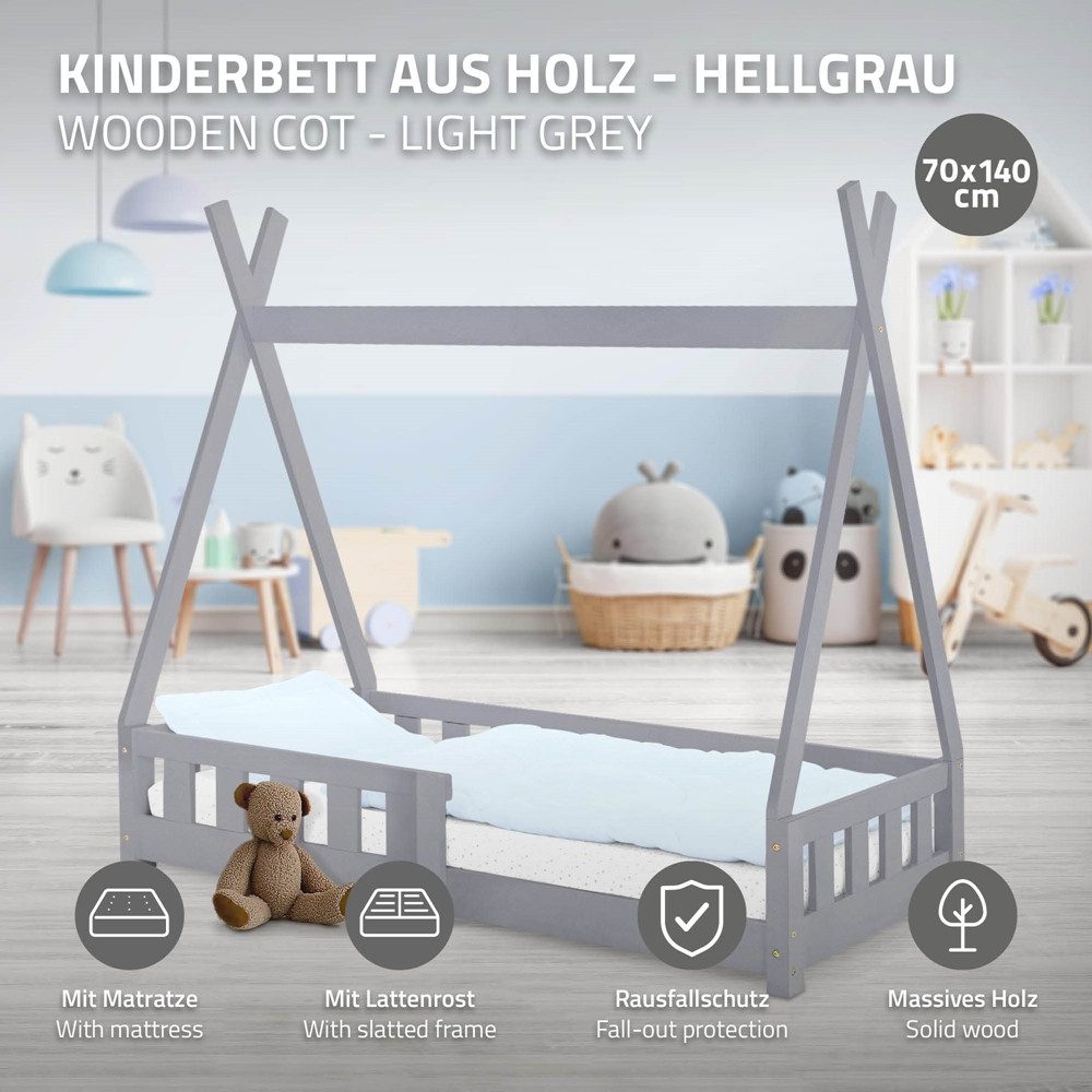 ML-DESIGN Spielbett Hausbett Tipi Zeltbett inkl. günstig online kaufen