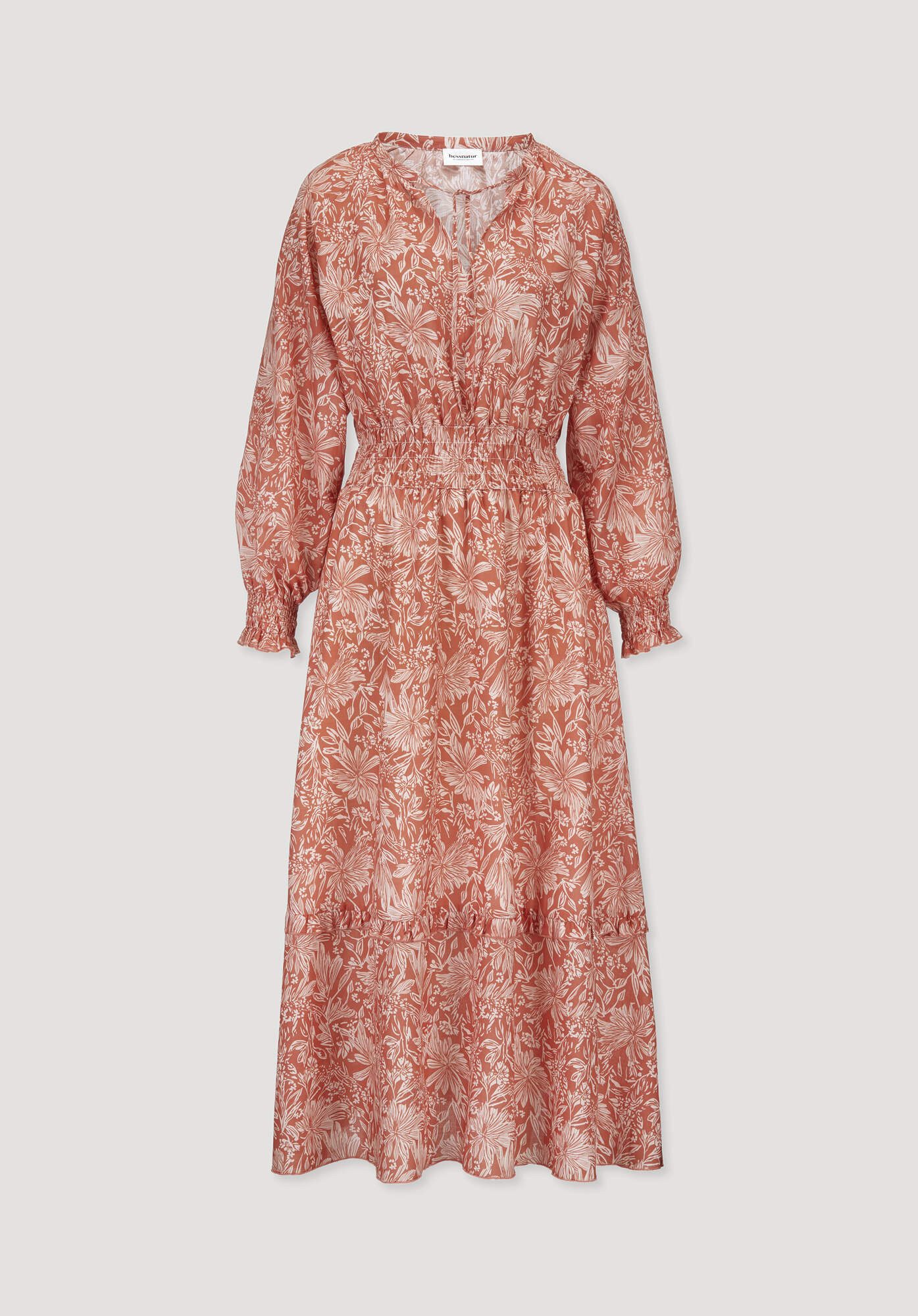Hessnatur A-Linien-Kleid aus reiner Bio-Baumwolle (1-tlg)