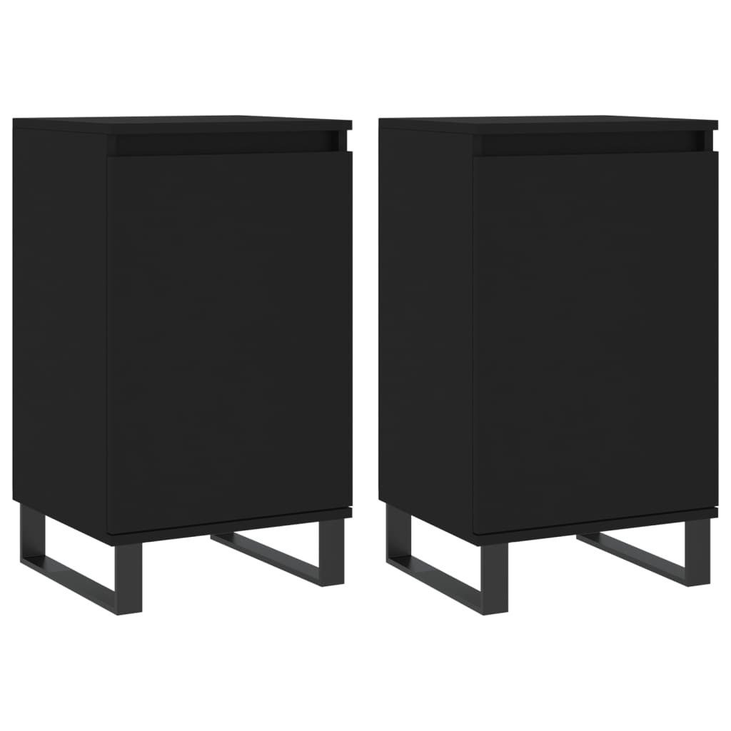 vidaXL Sideboard Sideboards 2 Stk. Schwarz günstig online kaufen