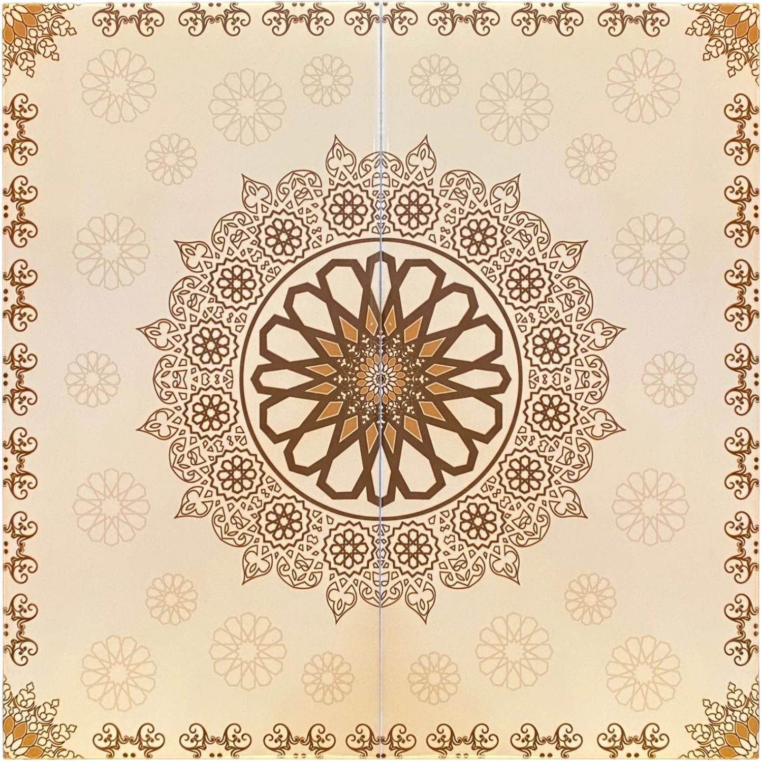 Marrakesch Orient & Mediterran Interior Wandfliese Orientalische Wandfliese Damaskus Muster 13 Einzelfliese modern 50 cm, Keramik 50x25, Muster 13, Wasserdicht und pflegeleicht