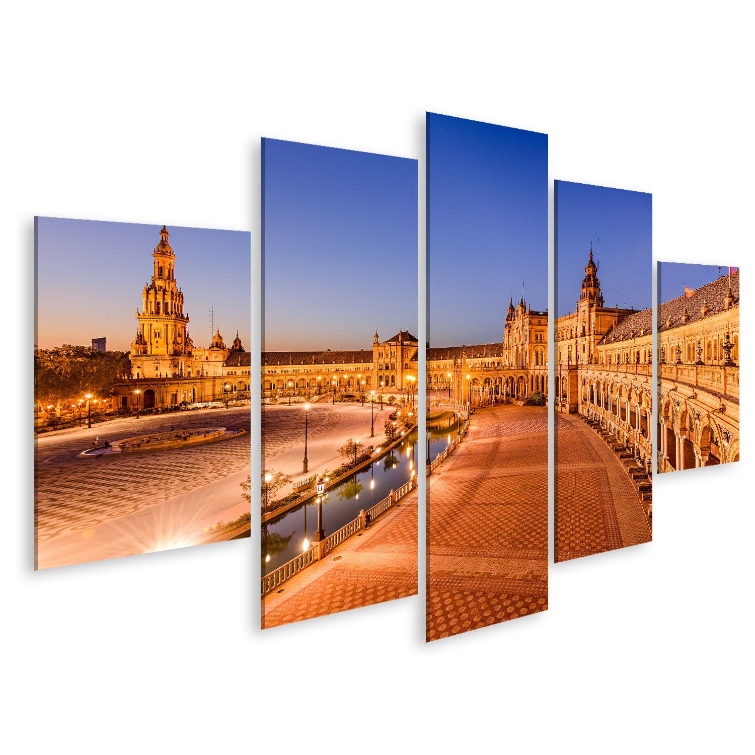 islandburner Leinwandbild Bild auf Leinwand Sevilla Spanien Bei Plaza De Espana Wandbild Leinwa