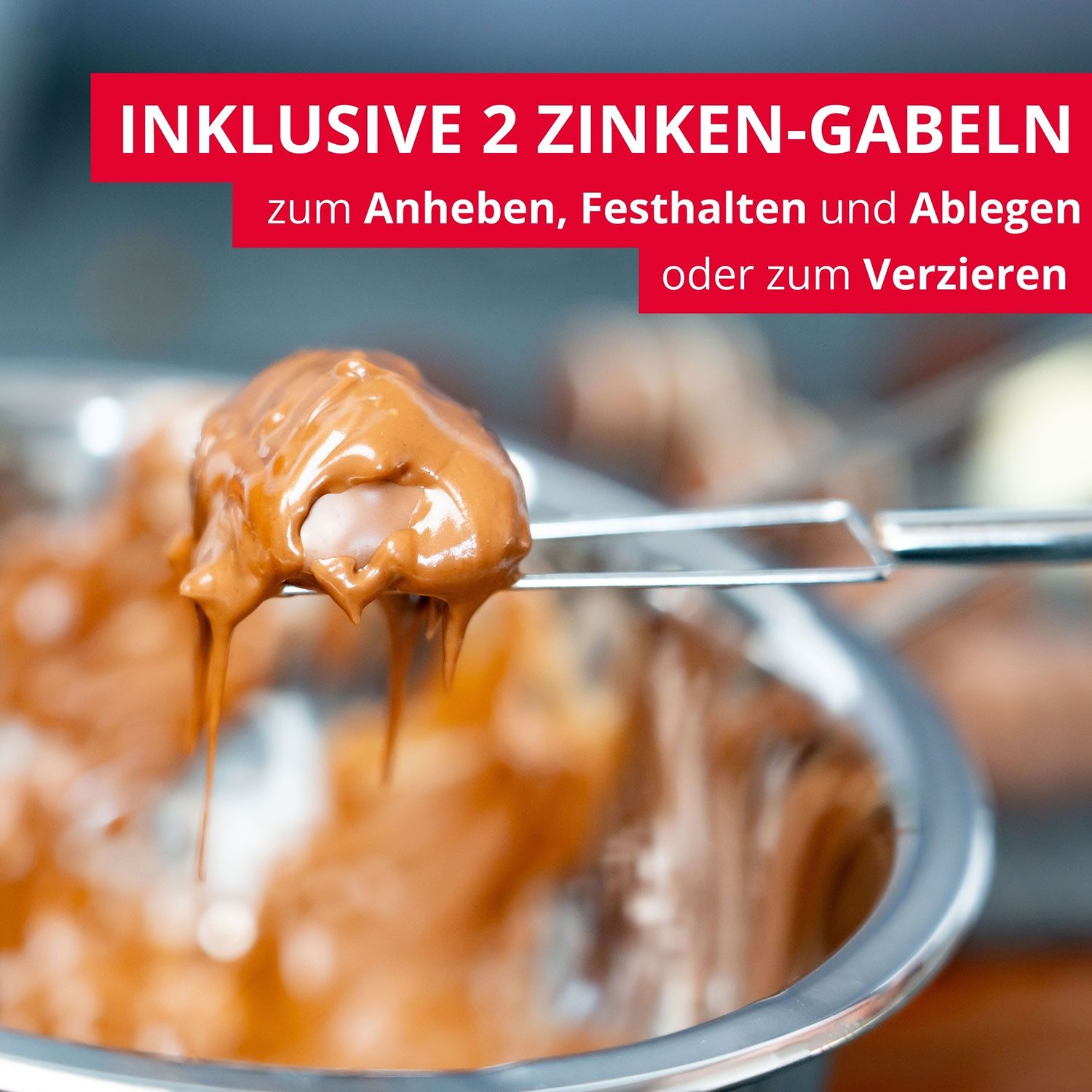 WESTMARK Pralinengabel Schokoladentauchgabel-Set, 3-tlg. – DIY Pralinenbesteck