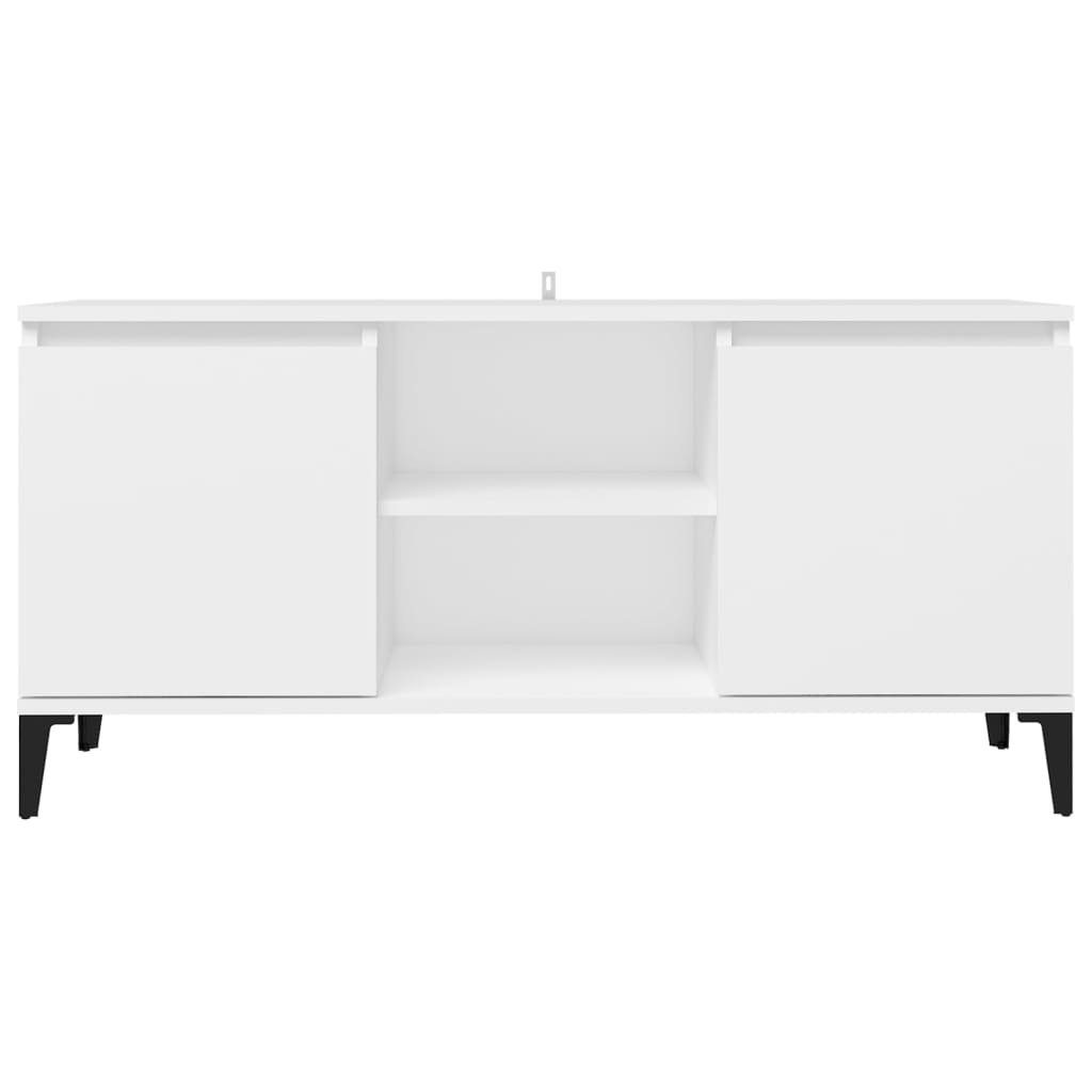103,5x35x50 mit Metallbeinen Weiß TV-Schrank cm furnicato