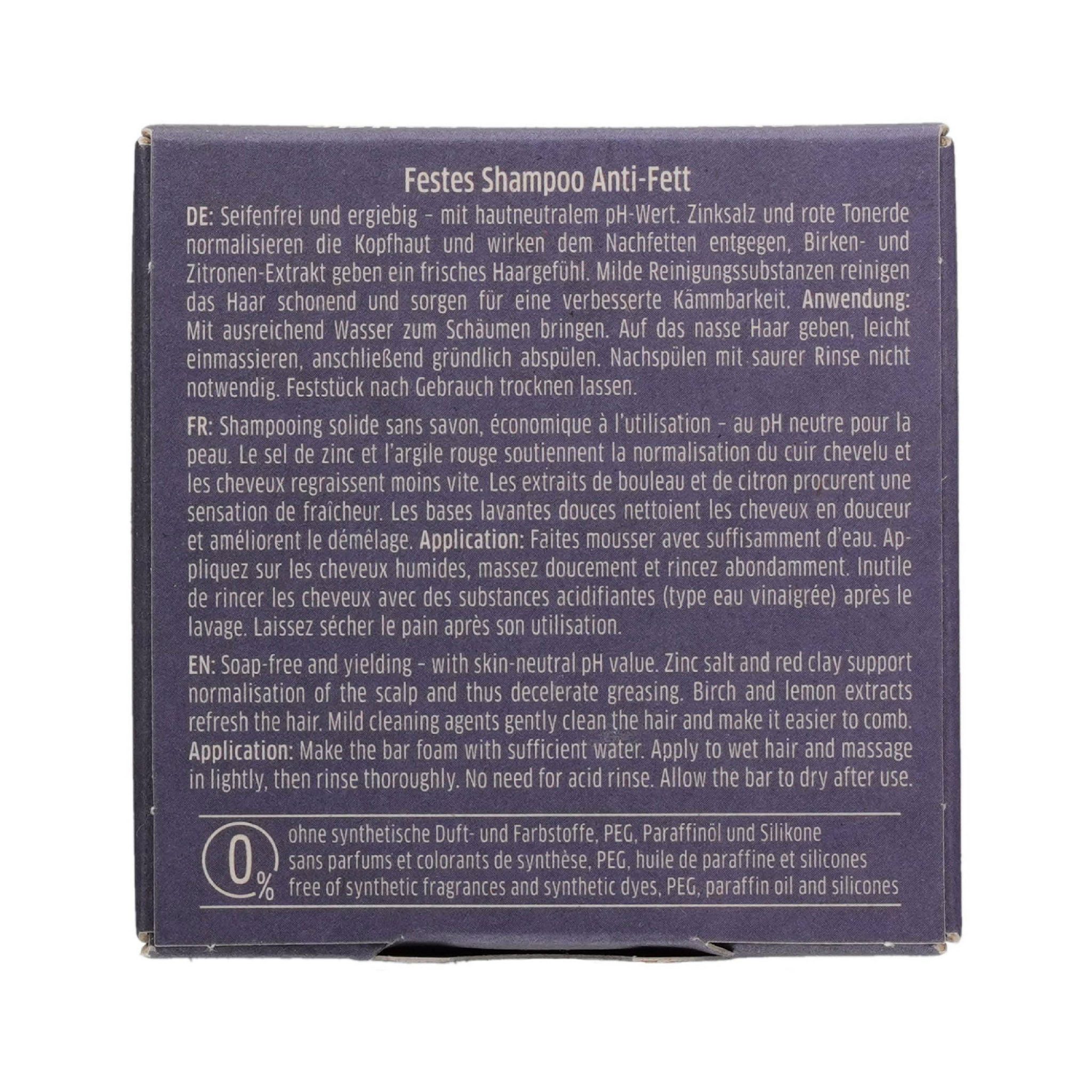 Bioturm Festes Haarshampoo festes Shampoo fettiges Haar