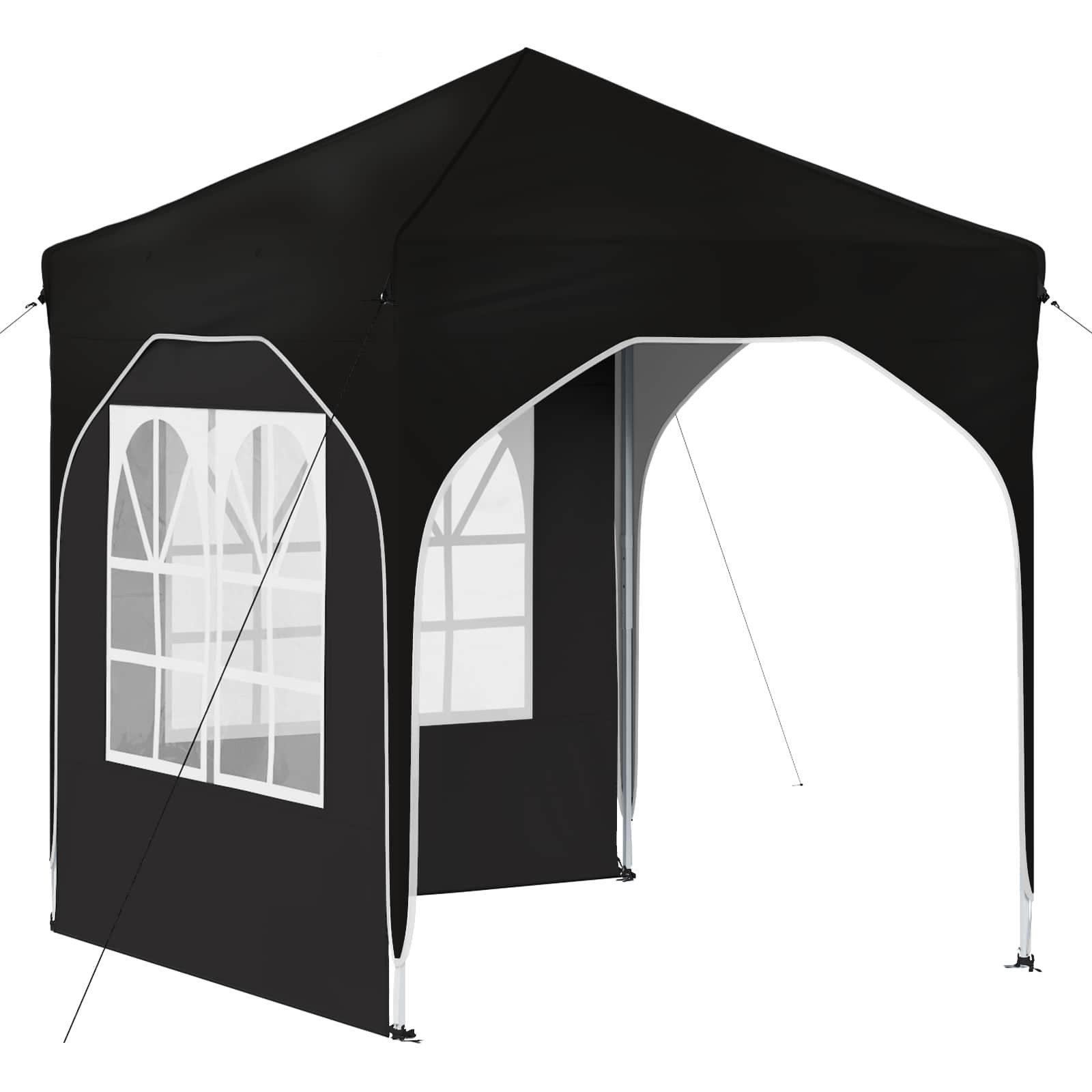 vidaXL Partyzelt Pop-up Partyzelt 192 x 192 x 245 cm Schwarz