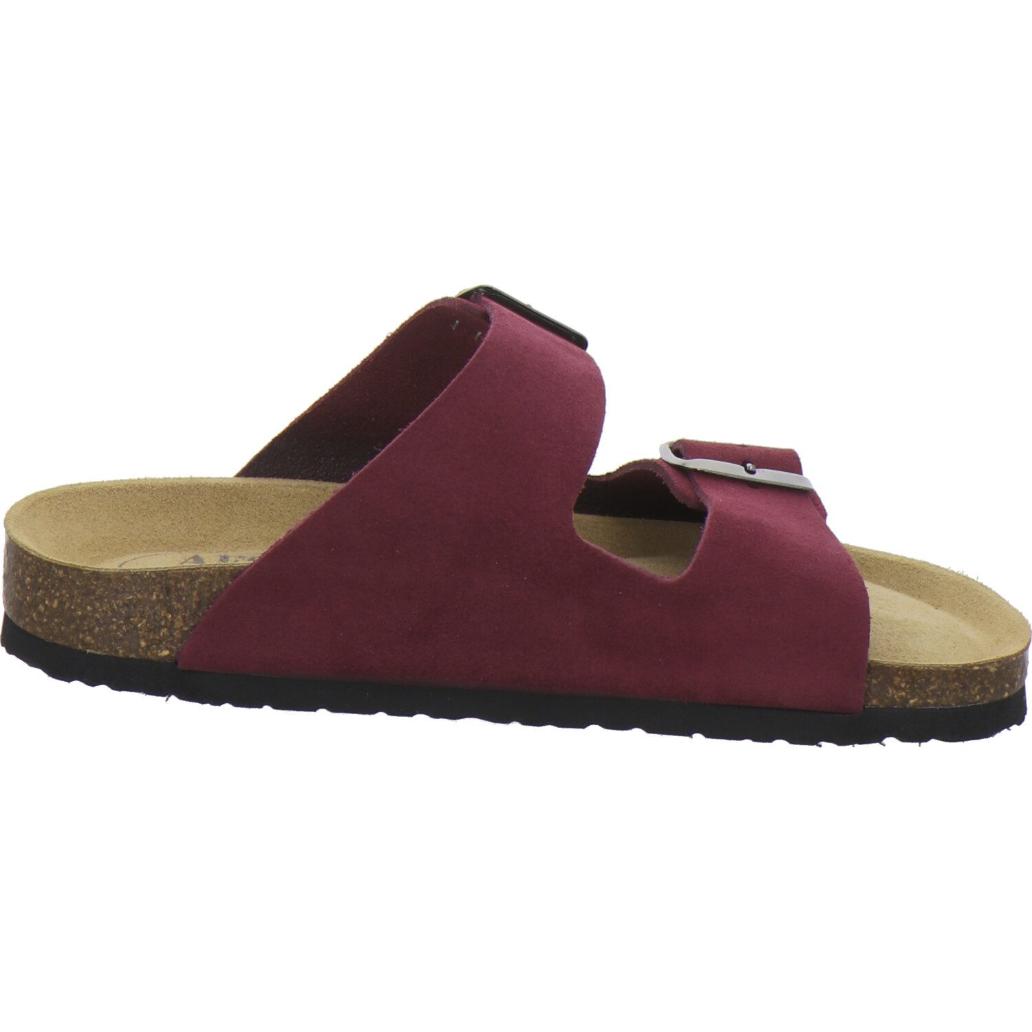 AFS-Schuhe 210037 Zweischnaller Pantolette für Damen mit Fußbett, bequeme Sandalen aus Leder
