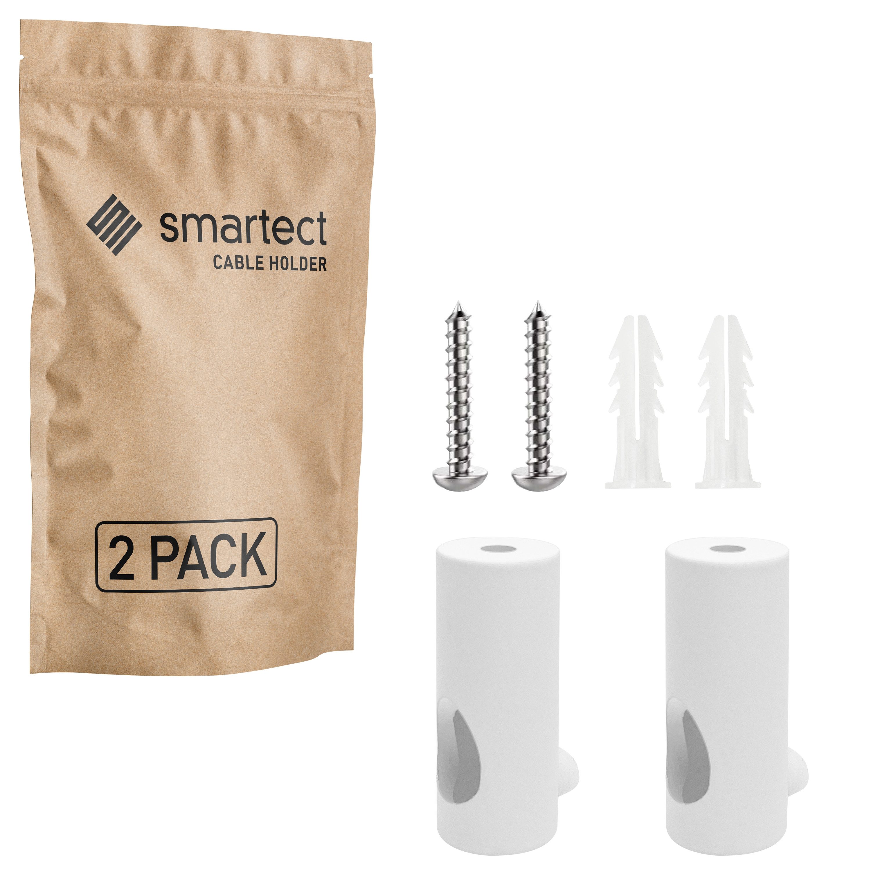 smartect Kabelzubehör Wand- & Deckenpins zum Fixieren für Lampenkabel, (Set, 2-tlg)