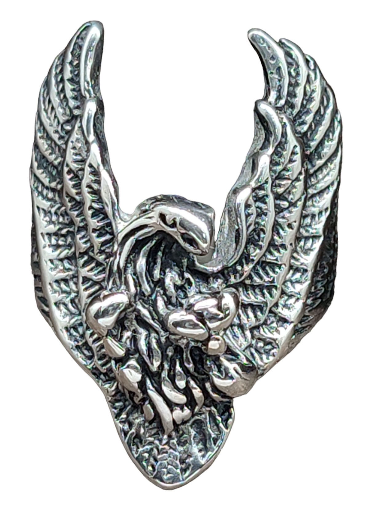 Kiss of Leather Fingerring RING ADLER, GR. 55-75 (EDAD) - EDELSTAHL