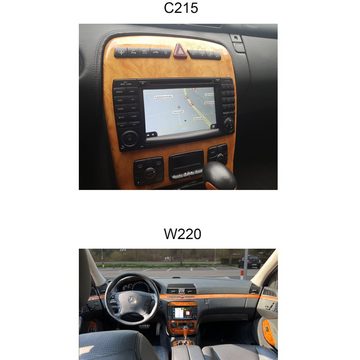 TAFFIO Für Mercedes W220 C215 7" Touchscreen Android Autoradio GPS CarPlay Einbau-Navigationsgerät