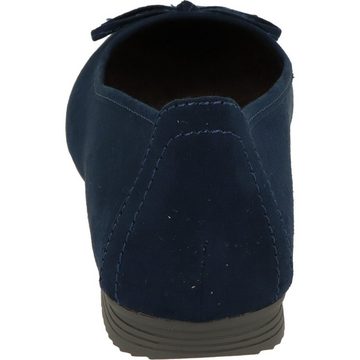 Jana Softline 8-22164-20 Damen H-Weite Komfort Slipper Schleife Navy Ballerina