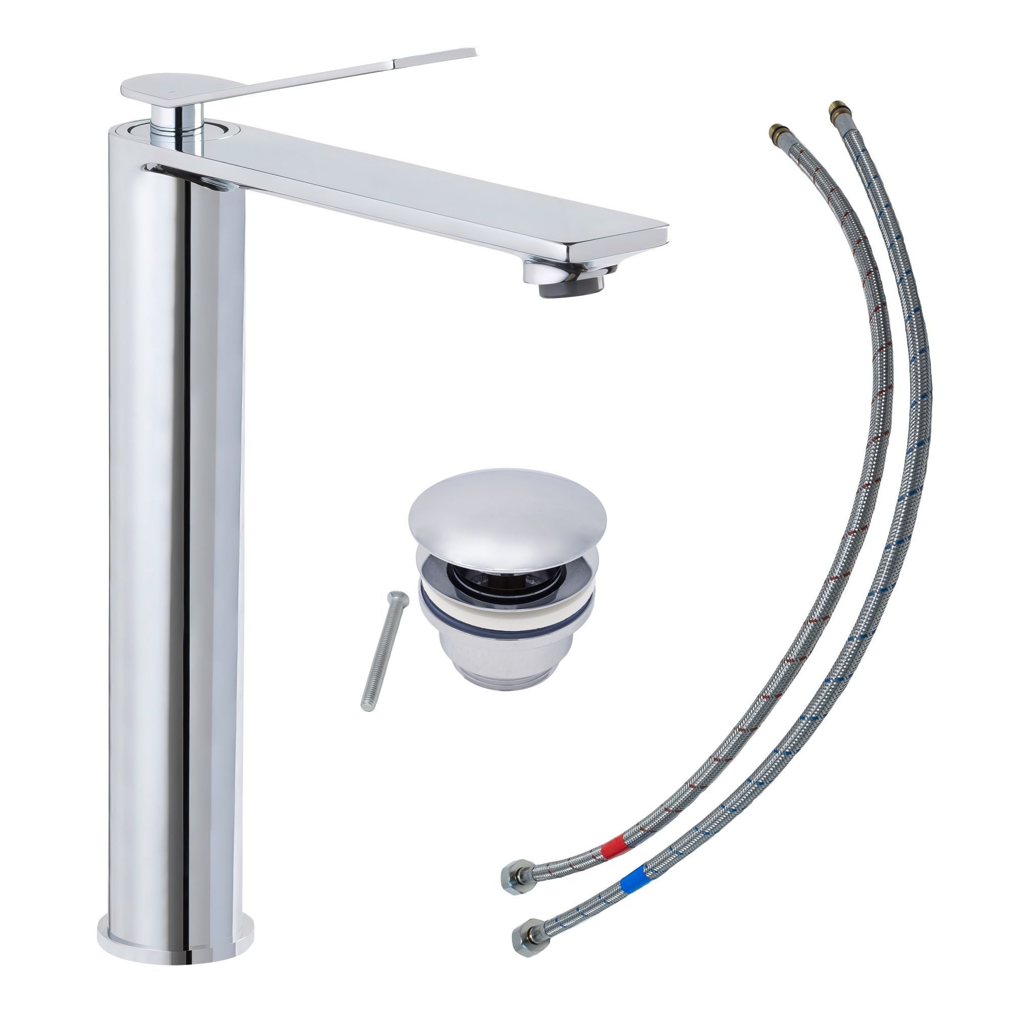 SCHÖNER WOHNEN-Kollektion Waschtischarmatur VIOLA L Chrom, geeignet für Aufsatzwaschbecken in Ihrem Bad