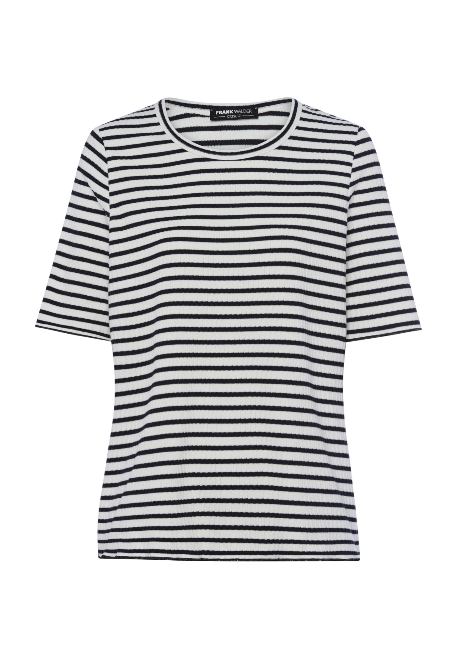 T-Shirt in gerippter Optik