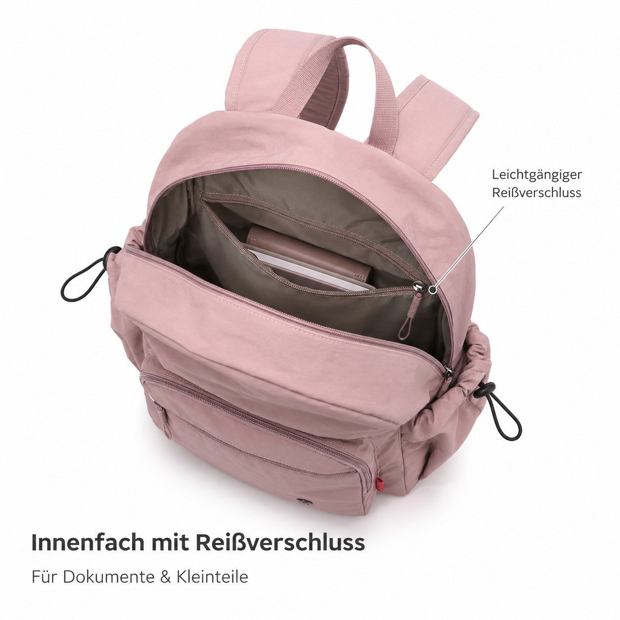 OYLCDI Rucksack Rucksack Freizeitrucksack mit Reißverschlussfach (42 x 31 x 22 cm, verstellbaren Schultergurten und mehreren Fächern), Tagesrucksack für Schule, Arbeit und Reisen