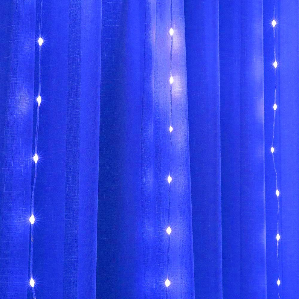 transparent, Blau Kupferdraht, Garten, wasserdicht,batterie, Weihnachten 1-5M, für Hochzeit Dekorationen Schlafzimmer Party LED-Lichterkette Rosnek 10M,