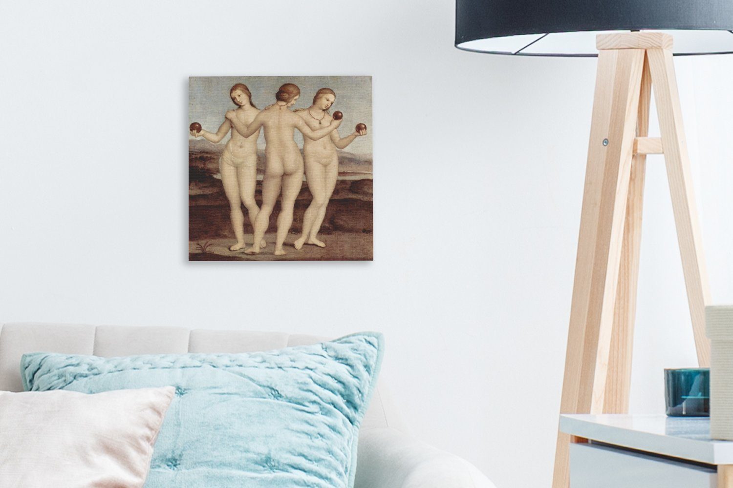 Schlafzimmer Raffael, Grazien von Leinwandbild - (1 Wohnzimmer drei Die für OneMillionCanvasses® St), Gemälde Bilder Leinwand