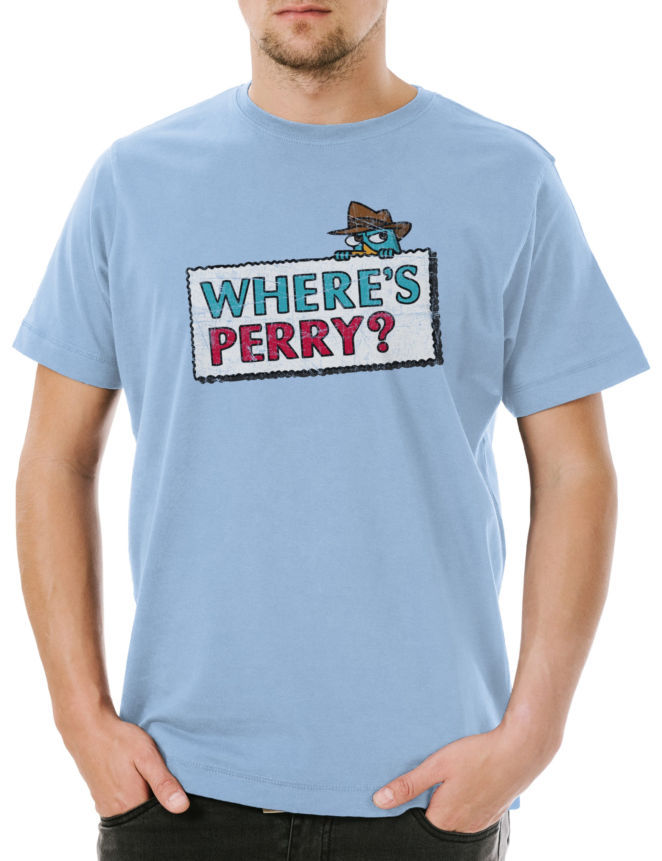 Urban Backwoods Print-Shirt Where's Perry Herren T-Shirt Phineas Fund Ferb Fun Schnabeltier Perry (1-tlg) Agent P. Platypus TV