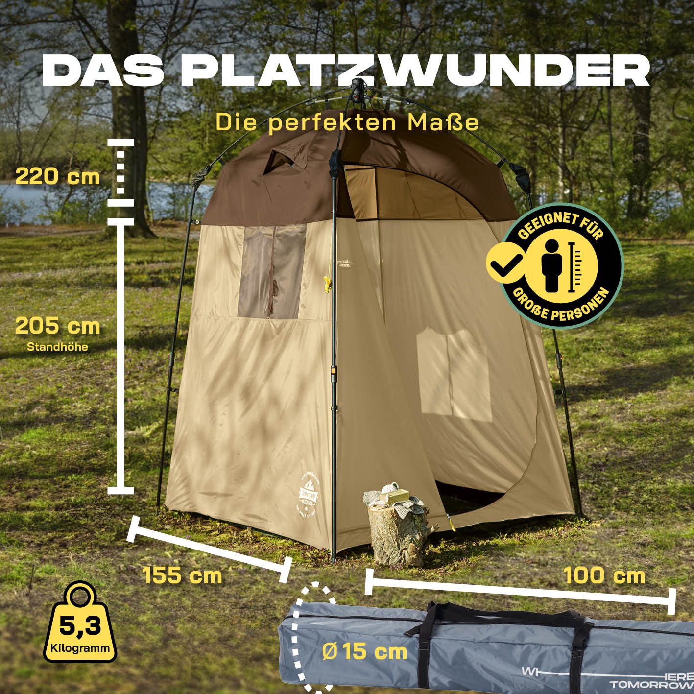Lumaland Kuppelzelt Pop Up Duschzelt Quick günstig online kaufen