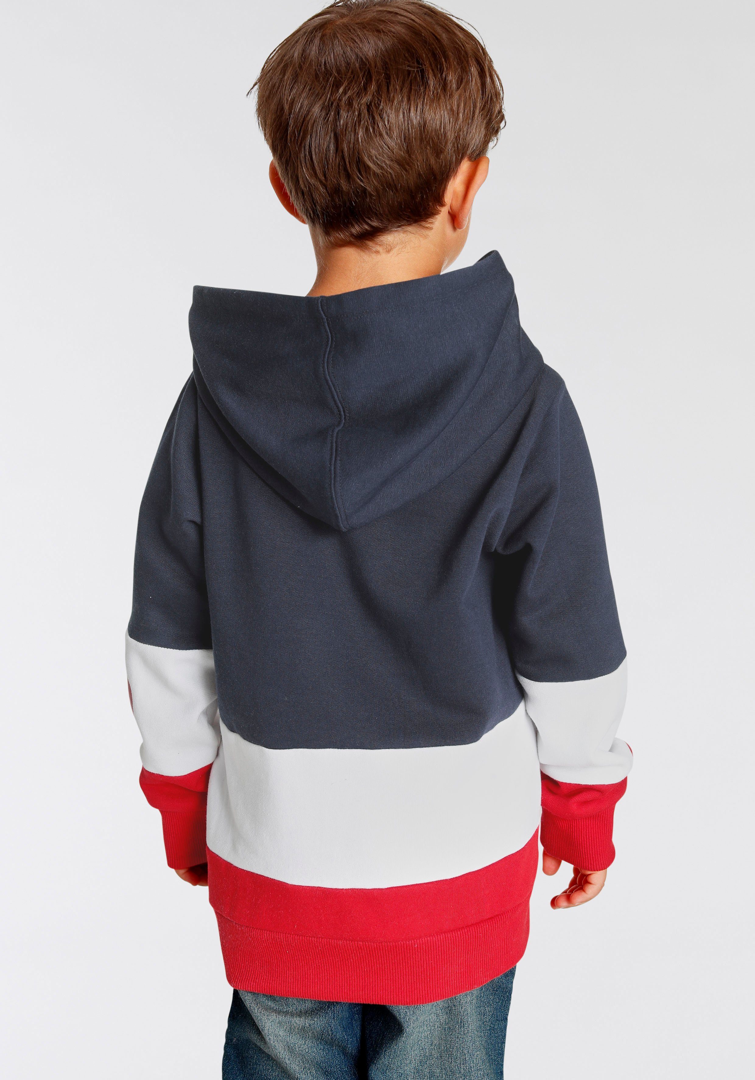 Bench. Kapuzensweatshirt im Colorblock-Design Logo-Drucken mit