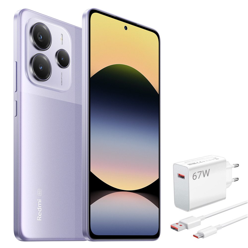 Xiaomi Redmi Note 14 5G 8+256 Smartphone & 67W HyperCharge Combo (Type-A) EU Handy (6.67 Zoll, 108 MP Kamera)
